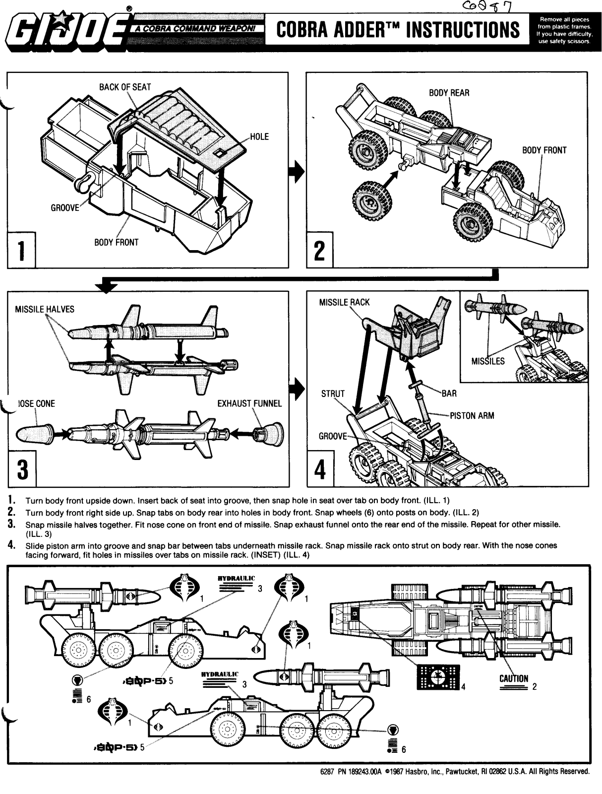 HASBRO GIJoe Cobra Adder User Manual