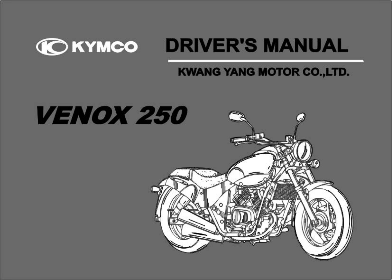 KYMCO Venox User Manual