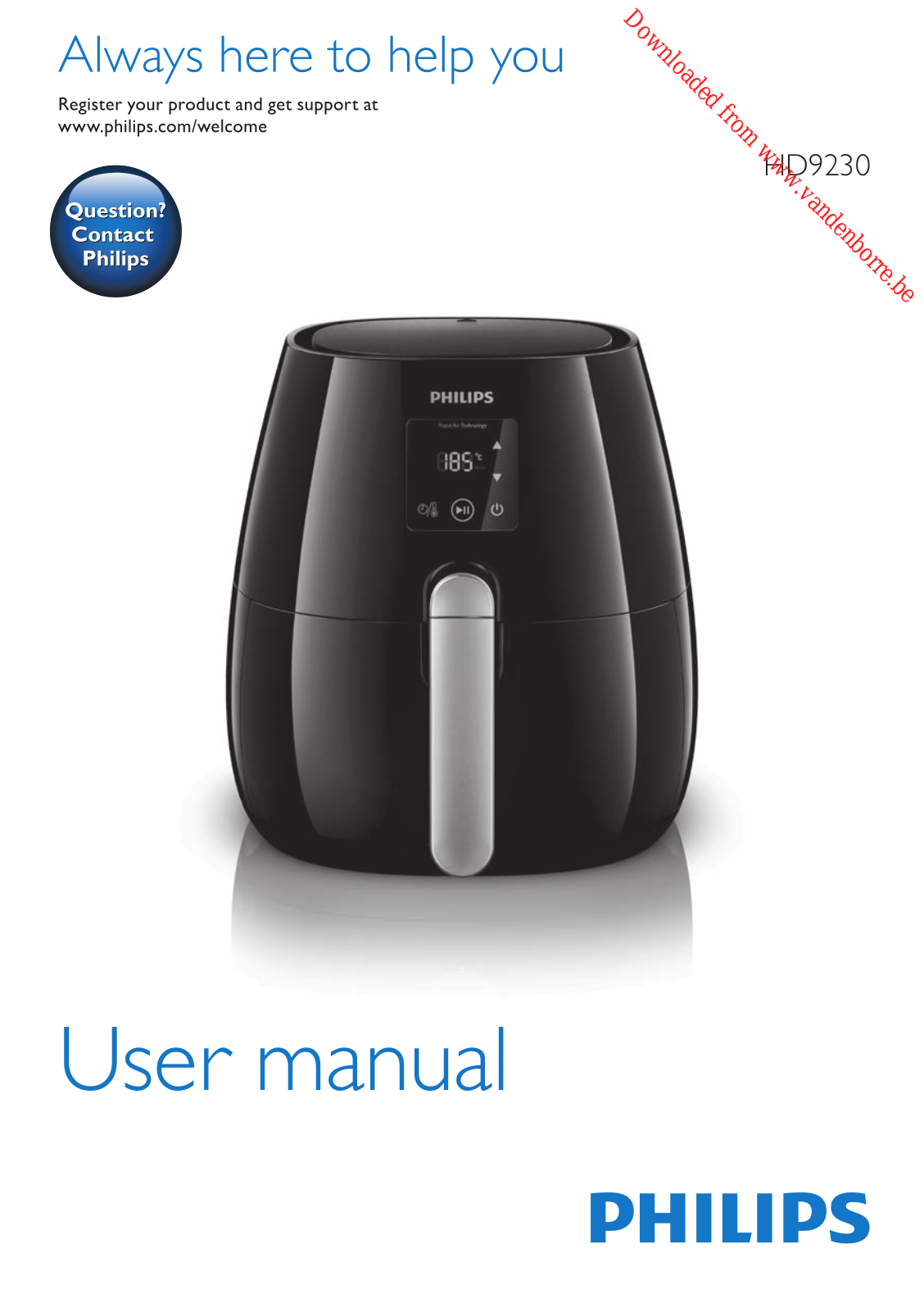 PHILIPS HD9230 User Manual