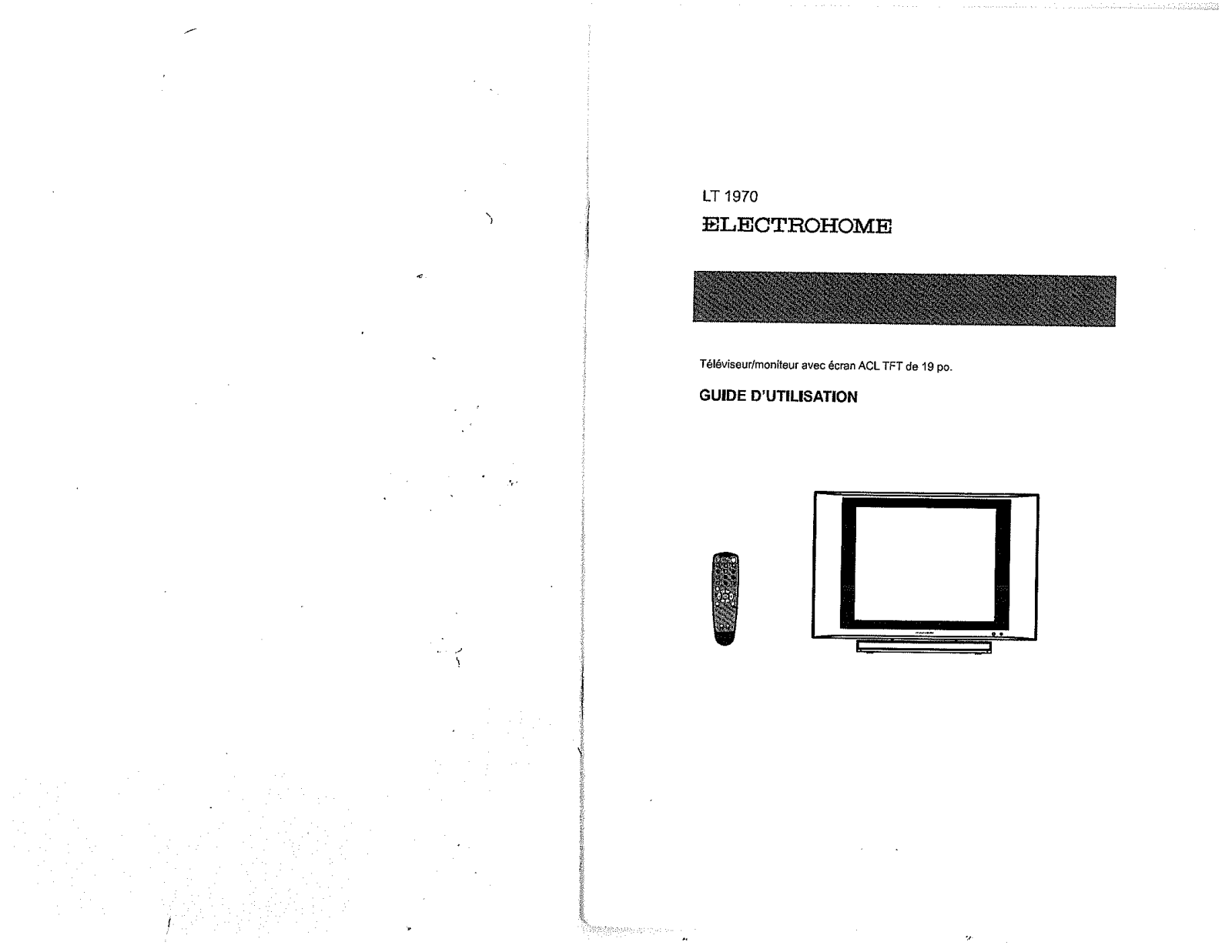 Electrohome LT1970 User Manual