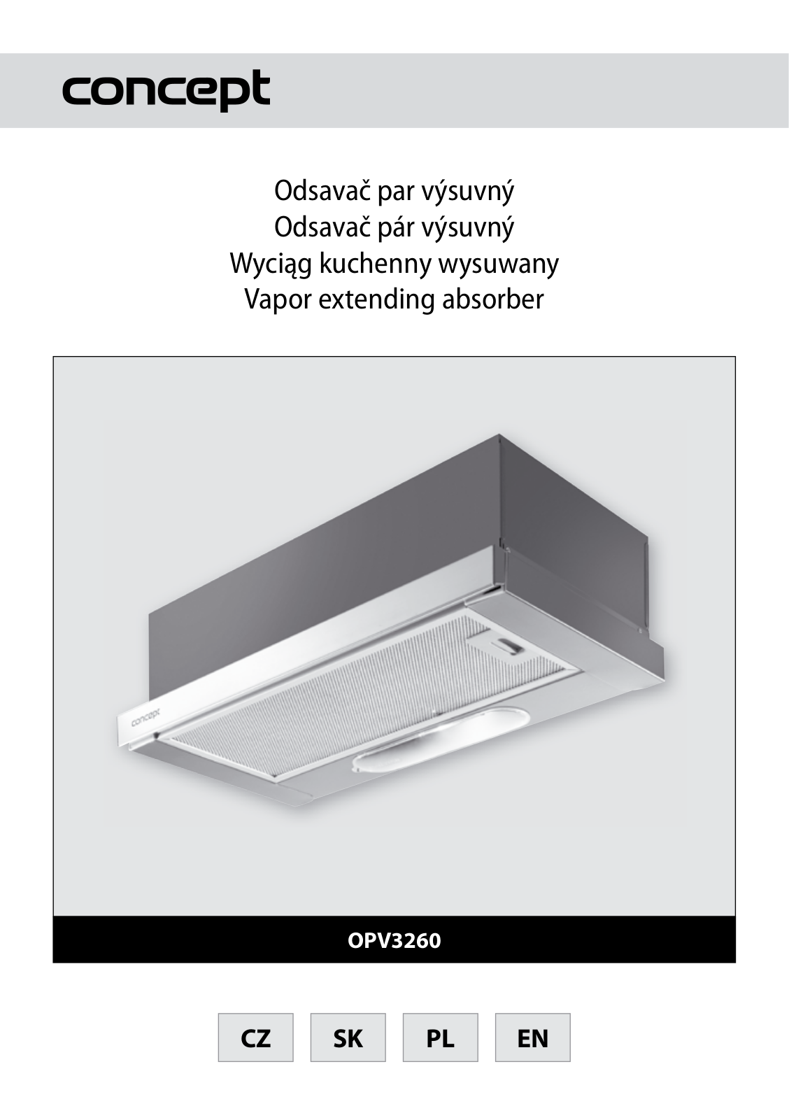 Concept OPV 3260 Operating Instructions