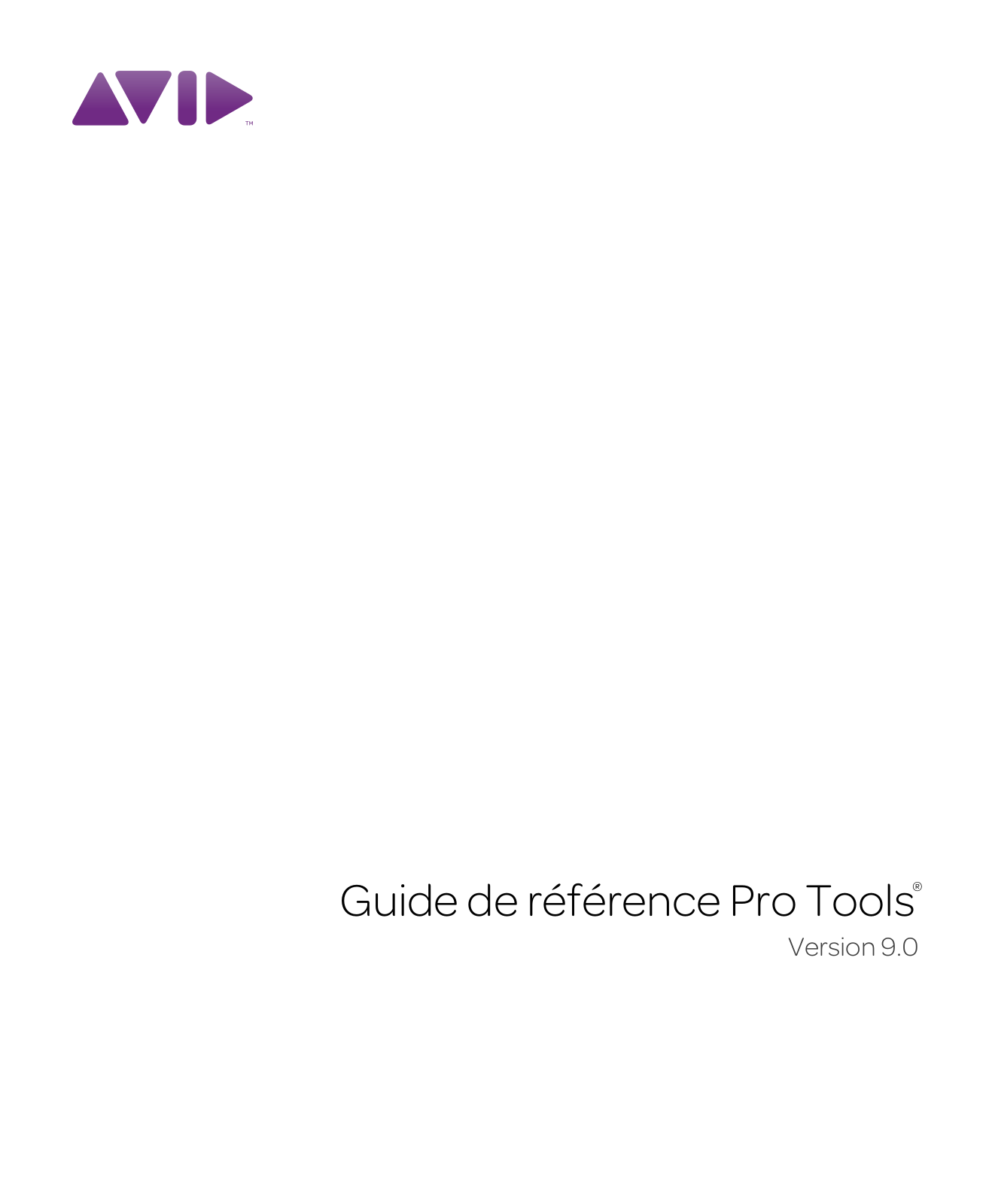 M-AUDIO Pro Tools - 9.0 Guide de référence