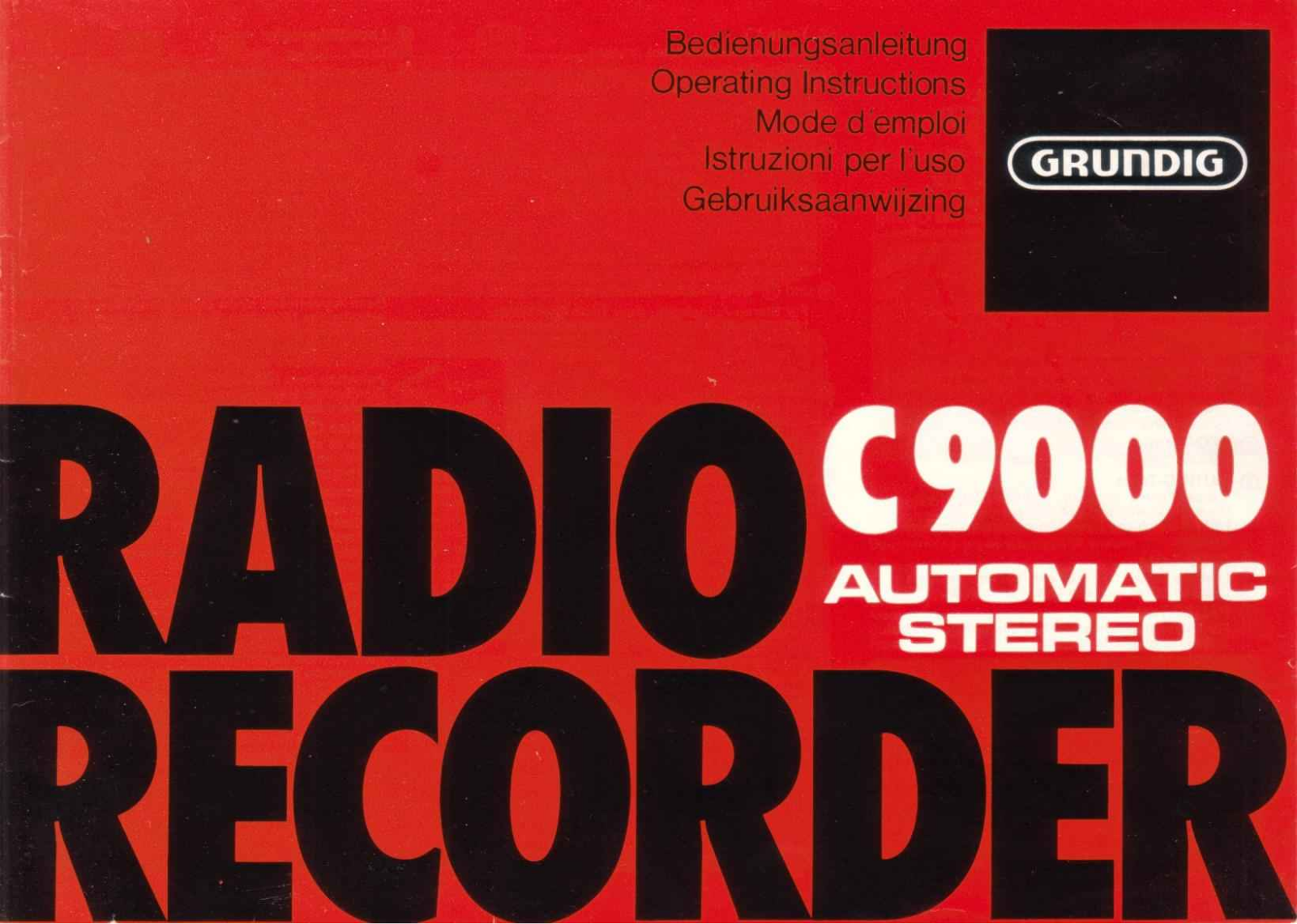 Grundig C-9000 Owners Manual