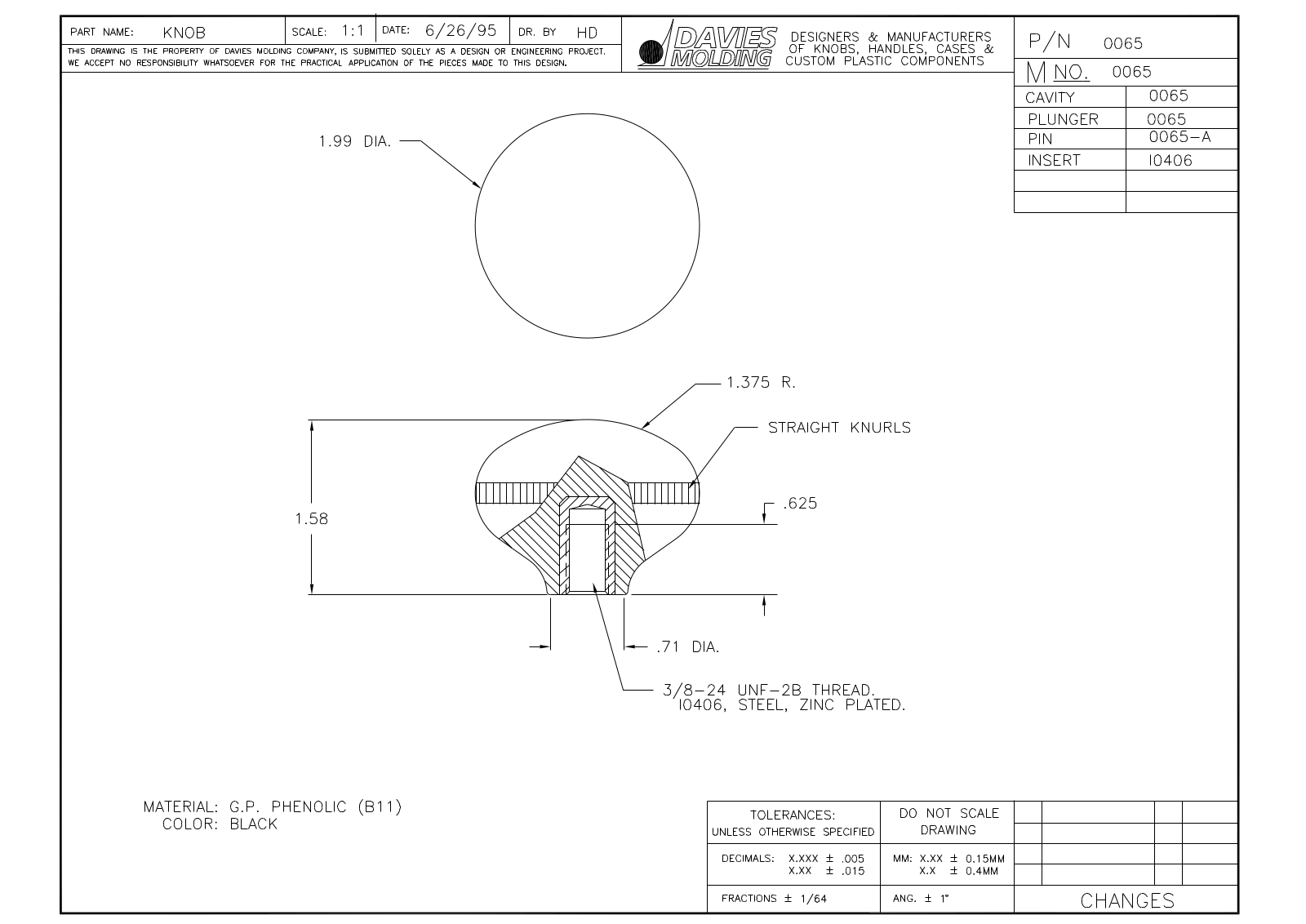 Davies Molding 0065 Reference Drawing