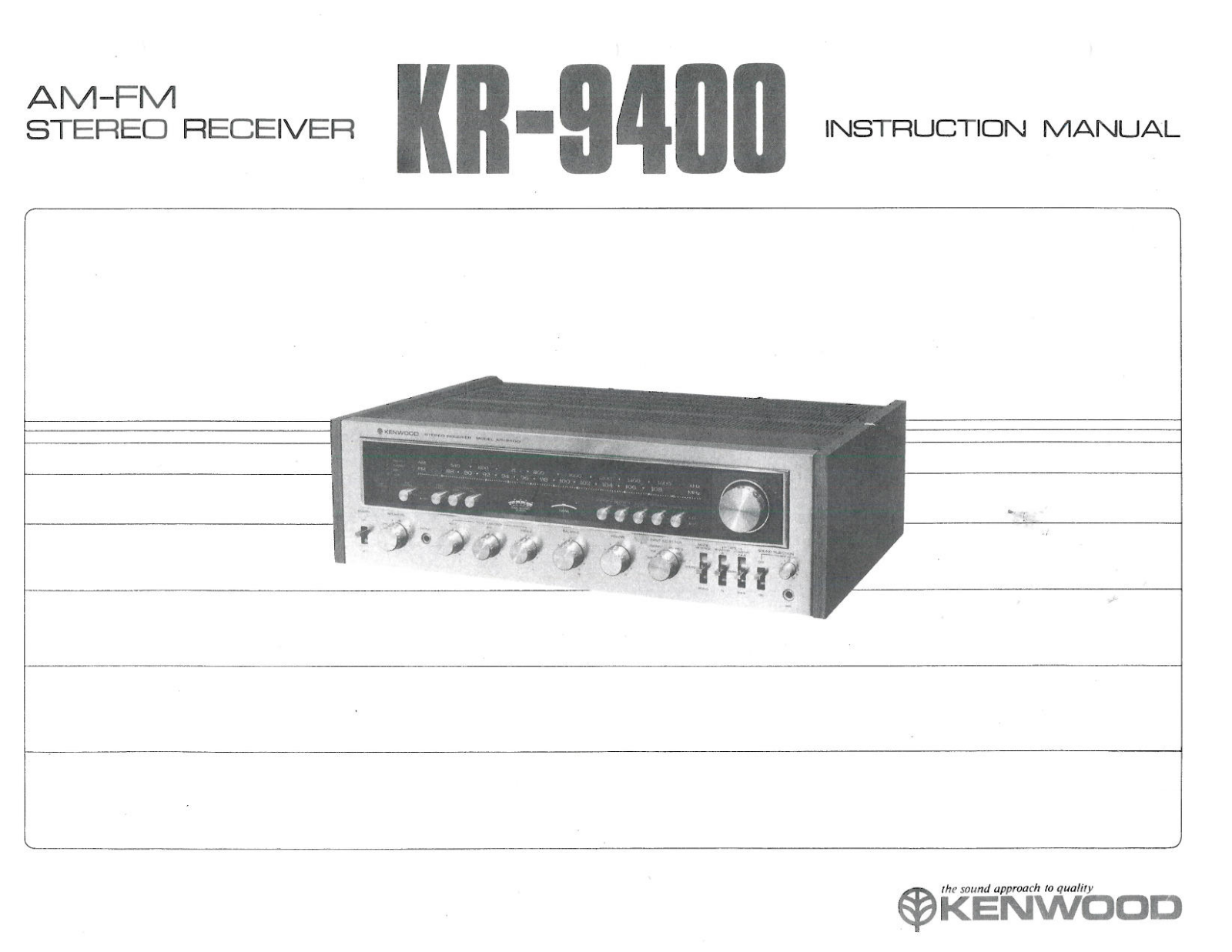 Kenwood KR-9400 Owners Manual