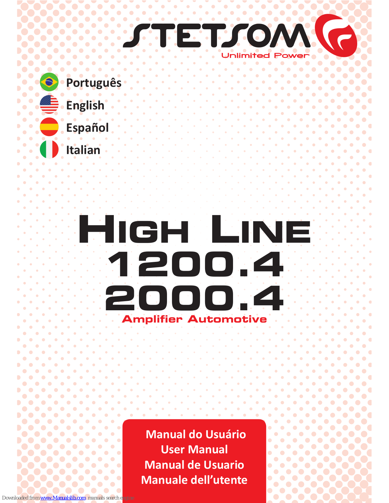 StetSom HIGH LINE 1200.4, HIGH LINE 2000.4 User Manual - ManualMachine.com