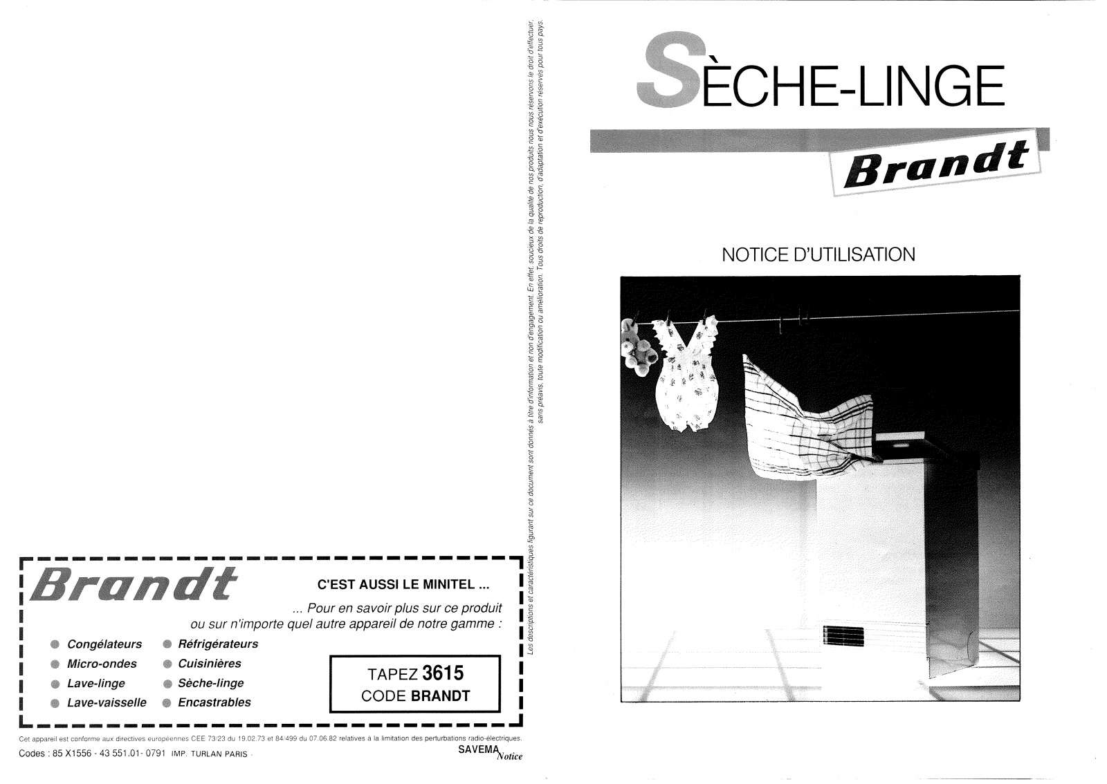 BRANDT SL895 User Manual