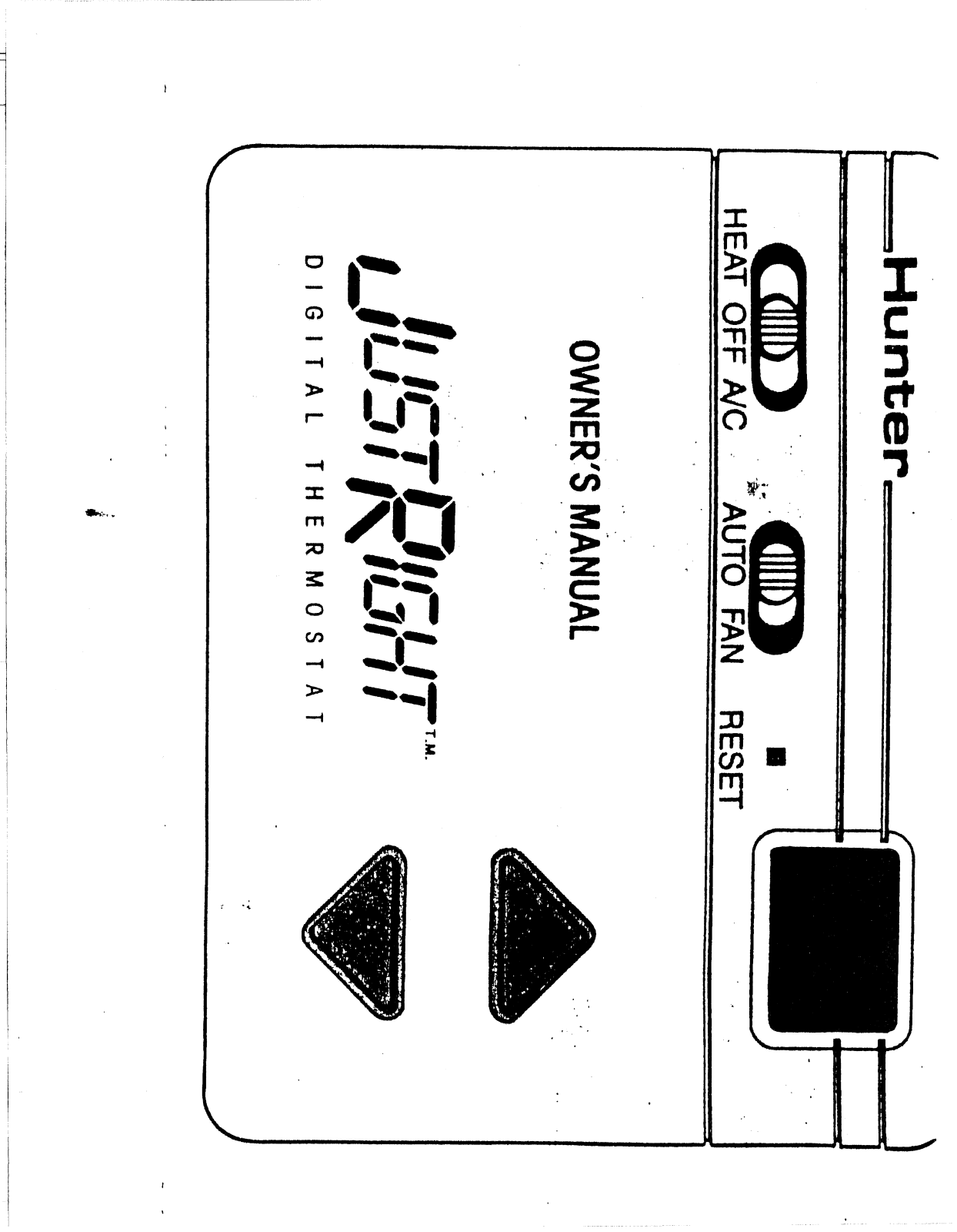 Hunter 40007 Owner's Manual