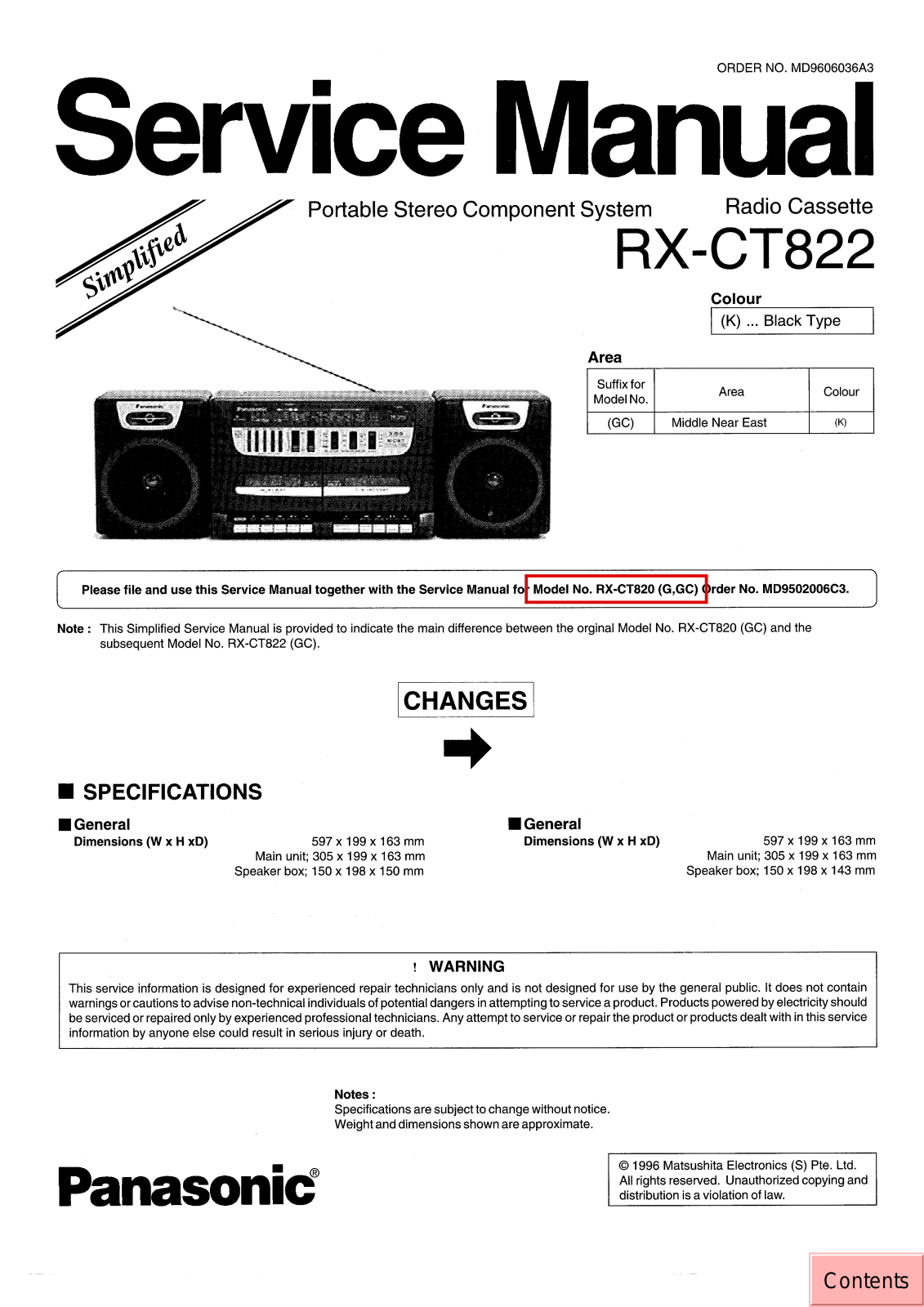 JVC RX CT822 GC Service Manual