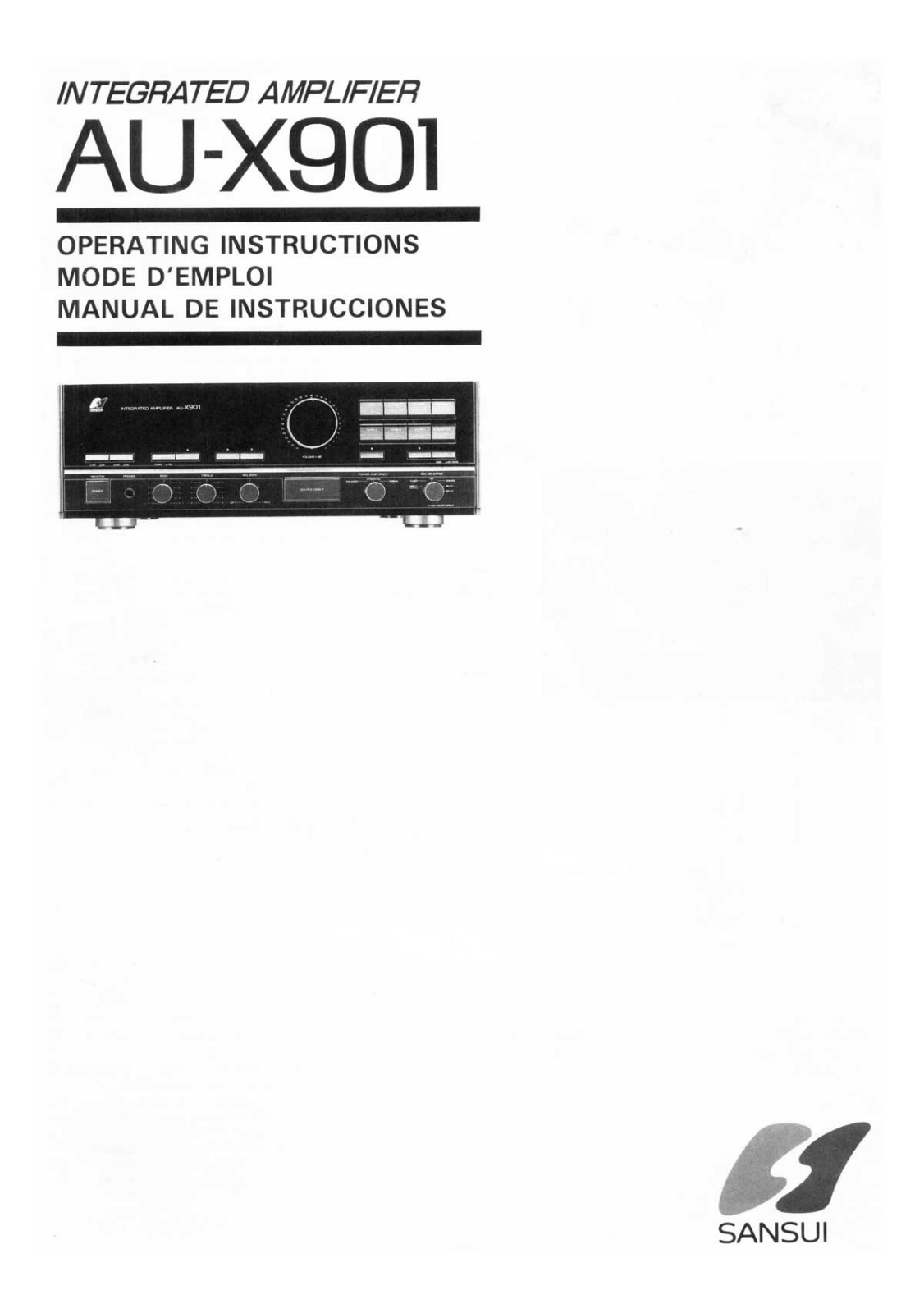 Sansui AU-X901 Owners Manual