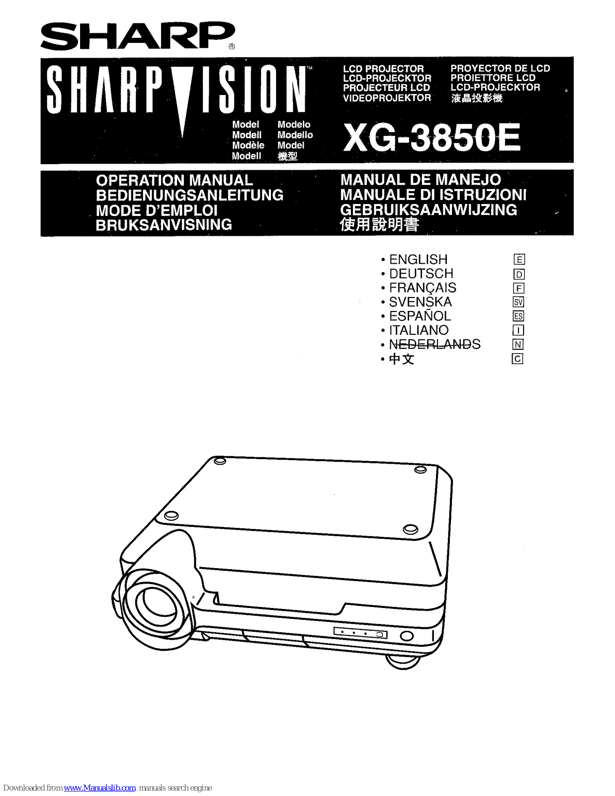 Sharp SharpVision XG-3850E Operation Manual