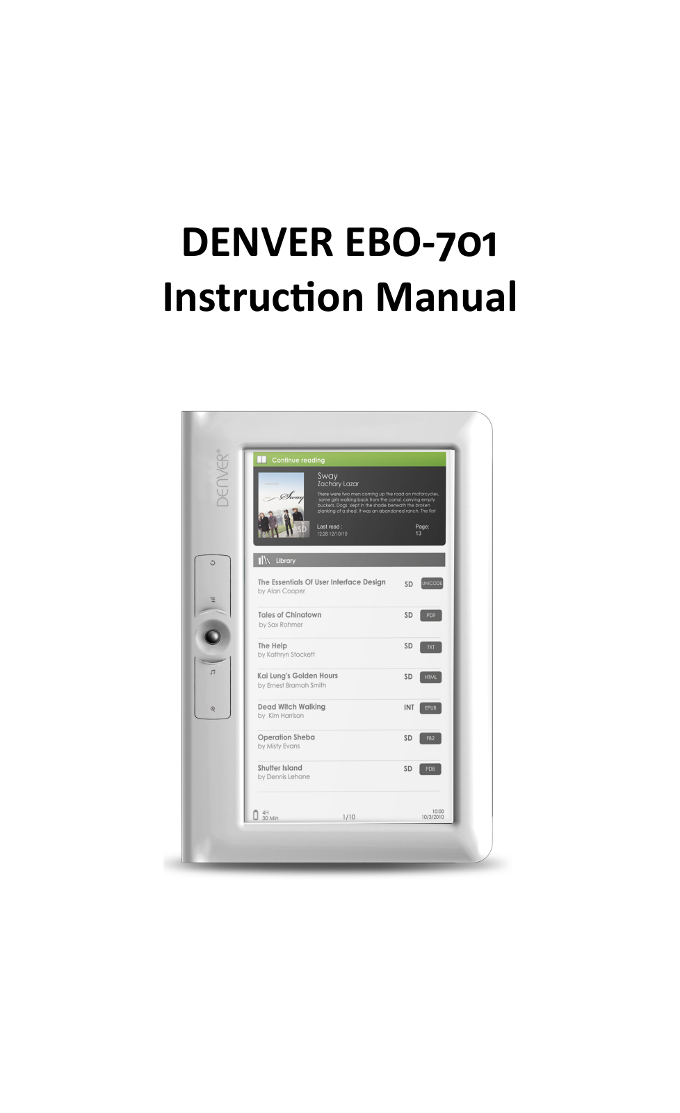 Denver EBO-701 User Manual