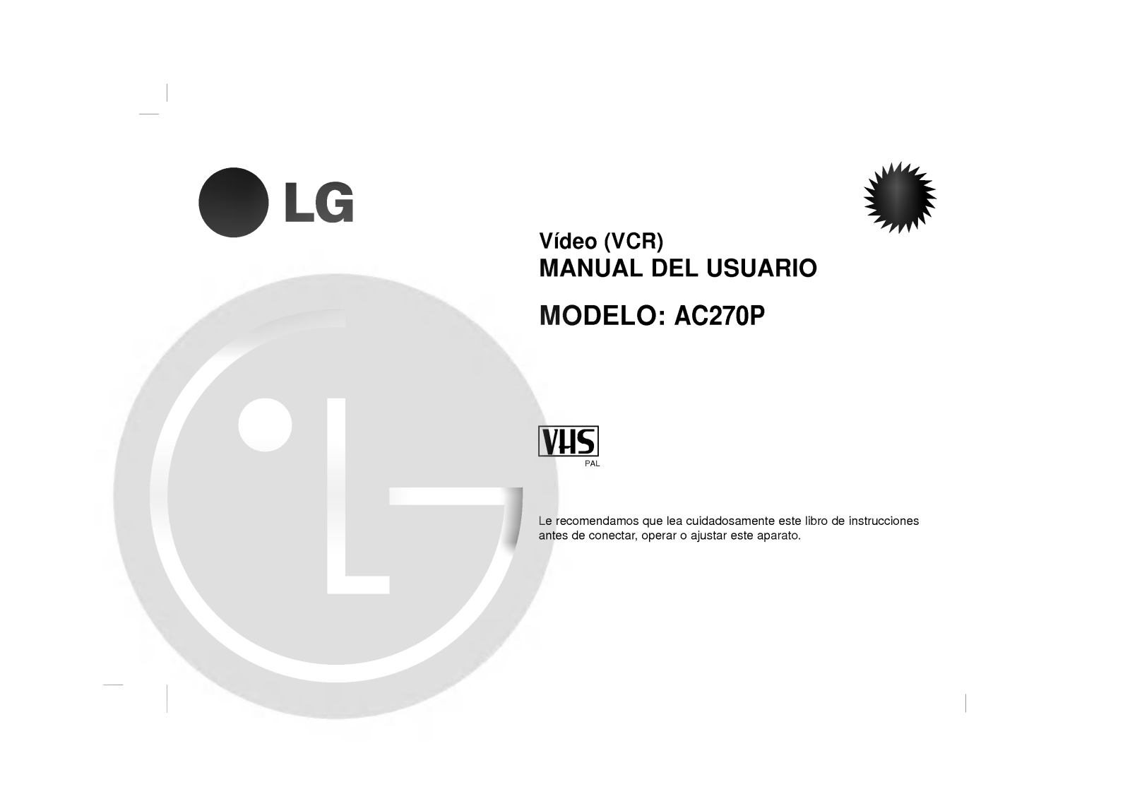 LG AC270P User Manual