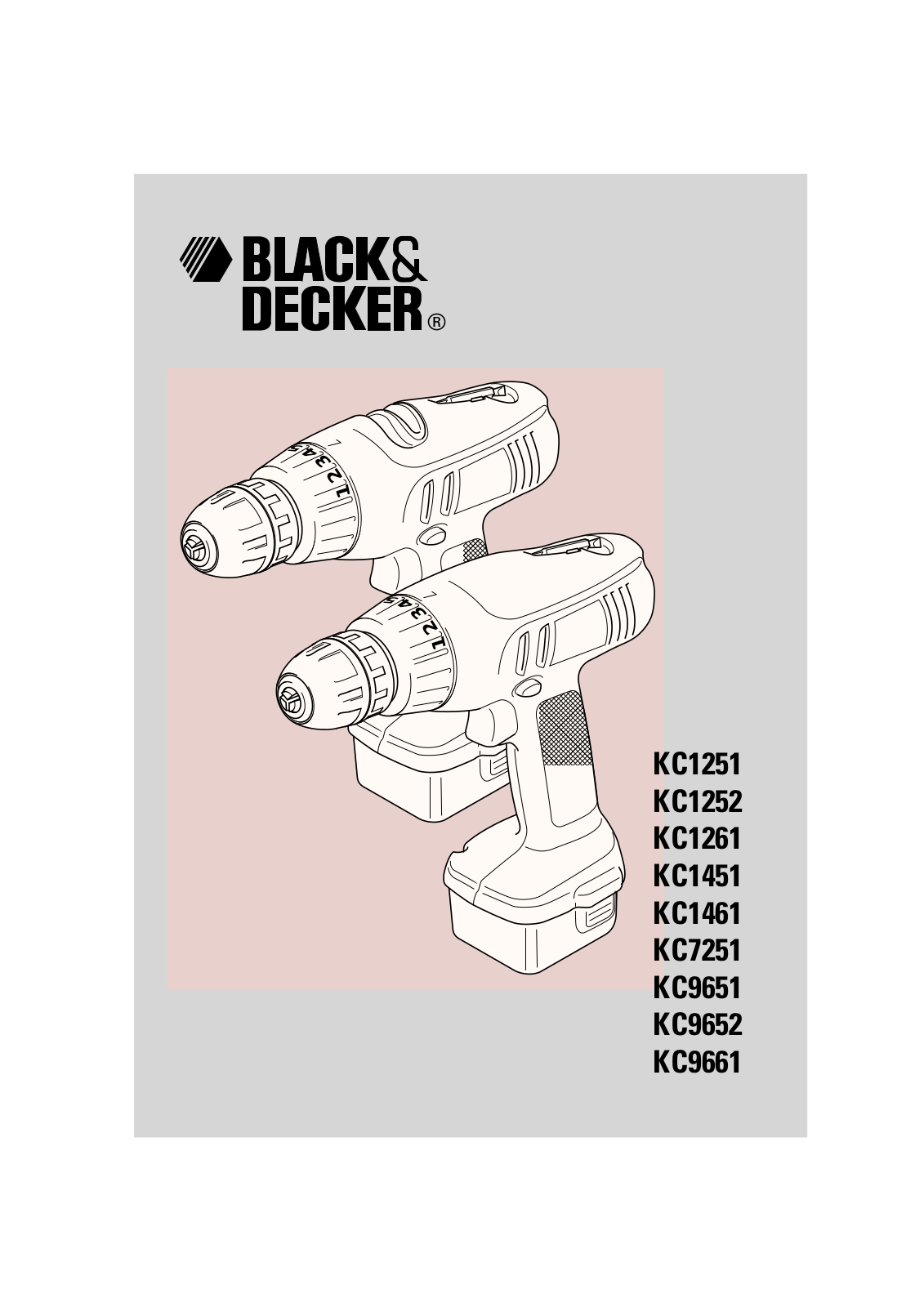 Black & Decker Kc1461fk Instruction Manual