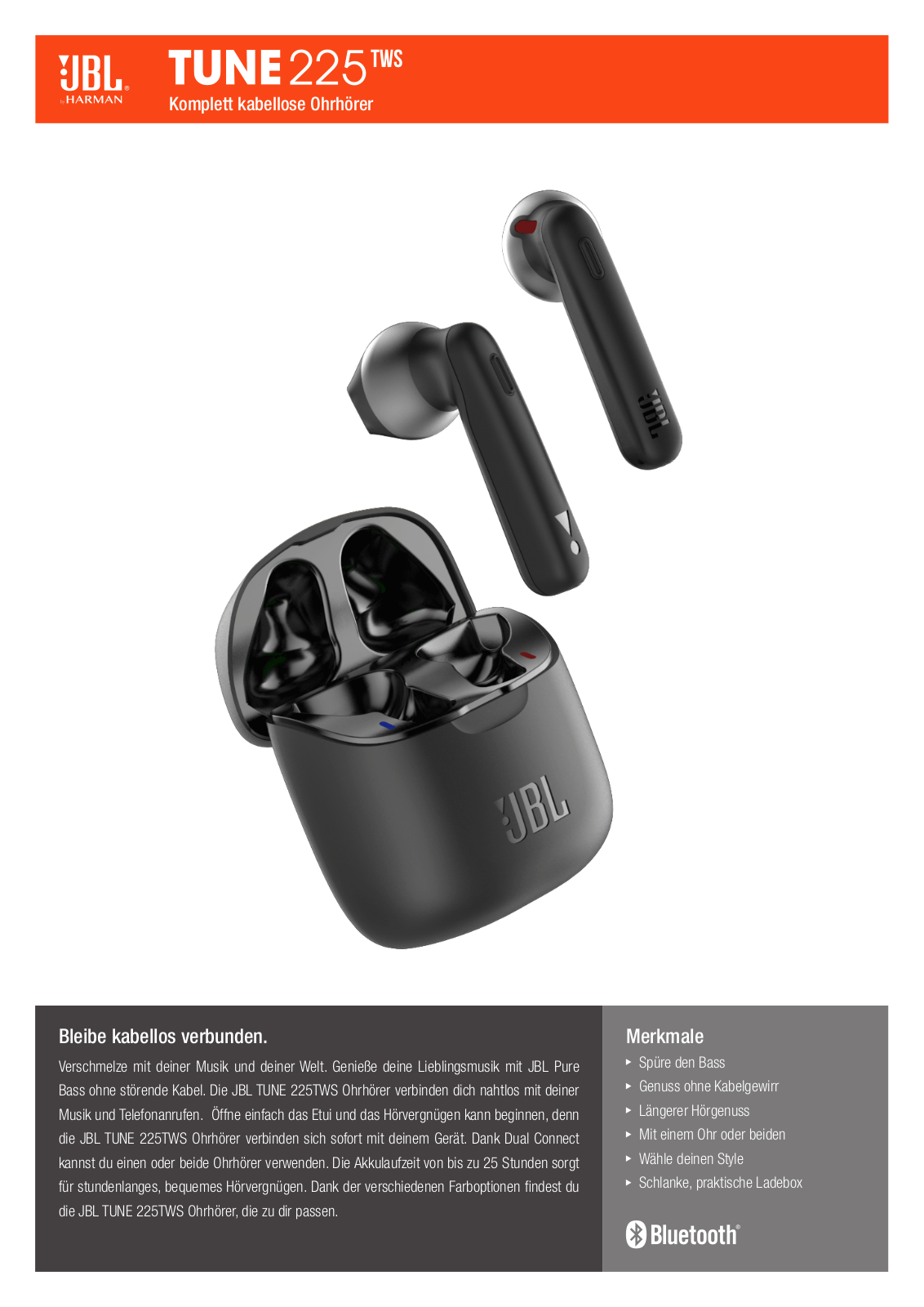 JBL T225TWS User Manual