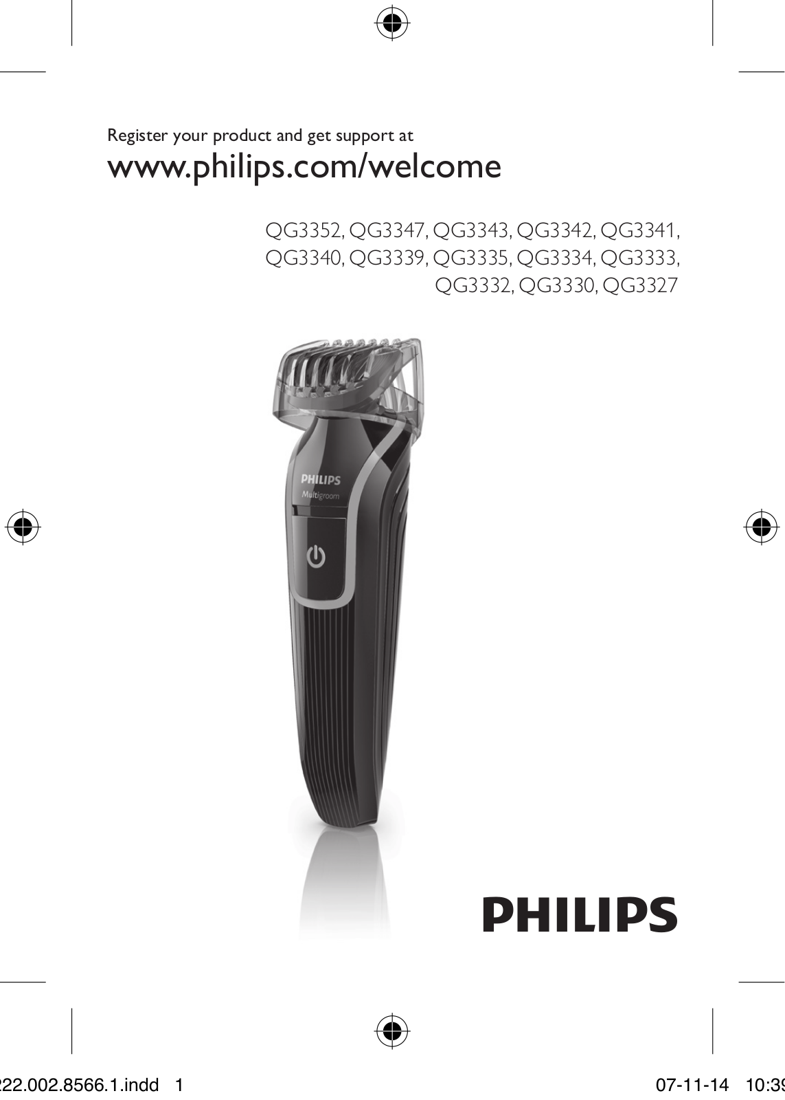 Philips QG3333, QG3332, QG3327, QG3330 User Manual