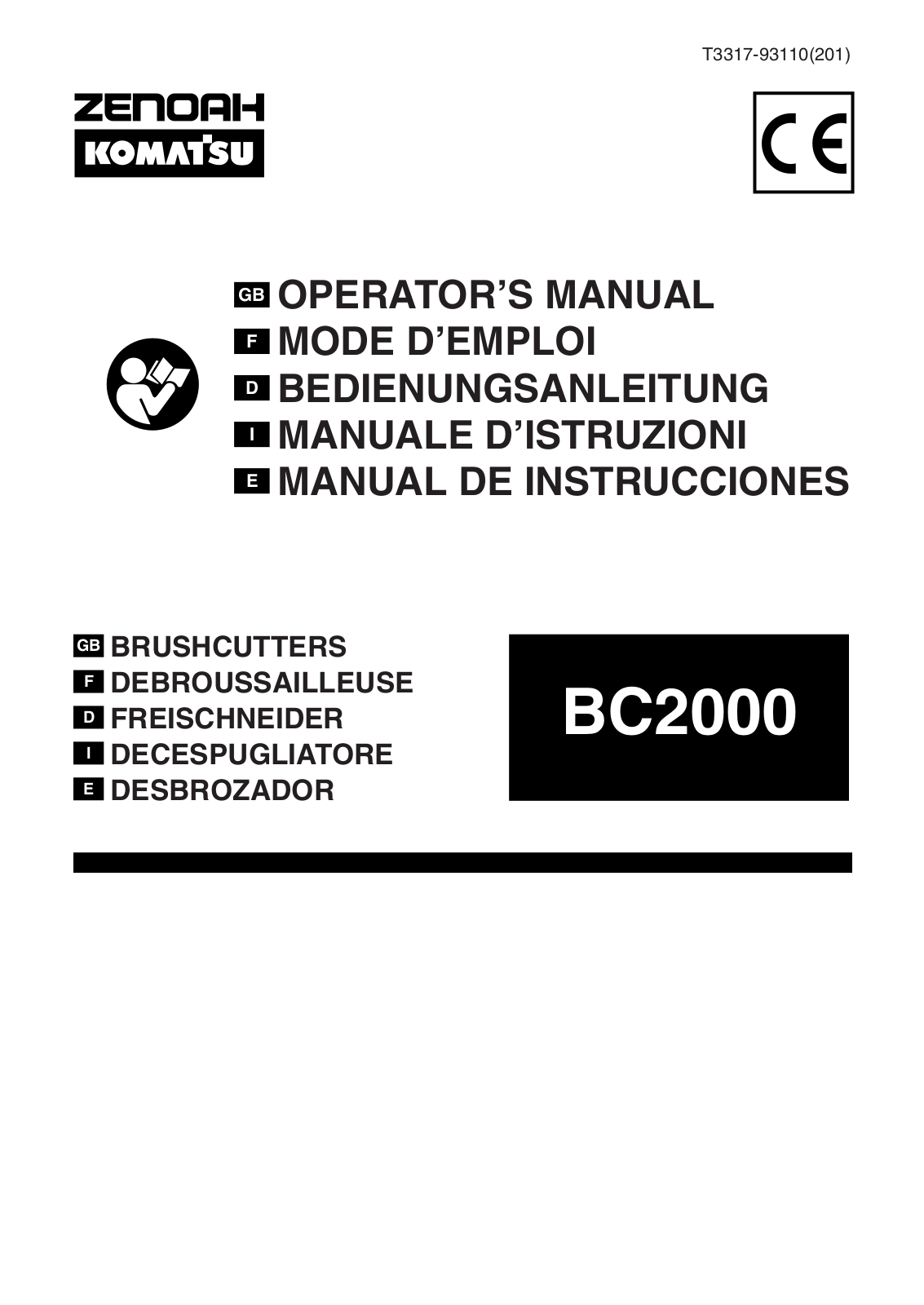 Zenoah BC2000 User Manual