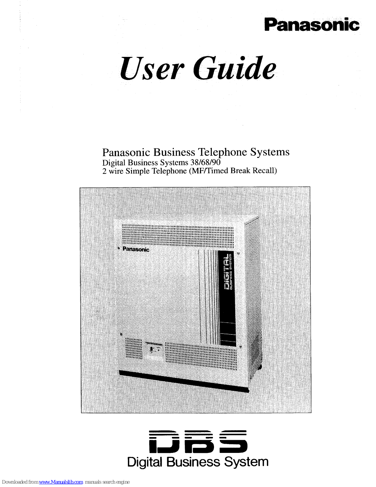 Panasonic DBS 38, DBS 90, DBS 68 User Manual