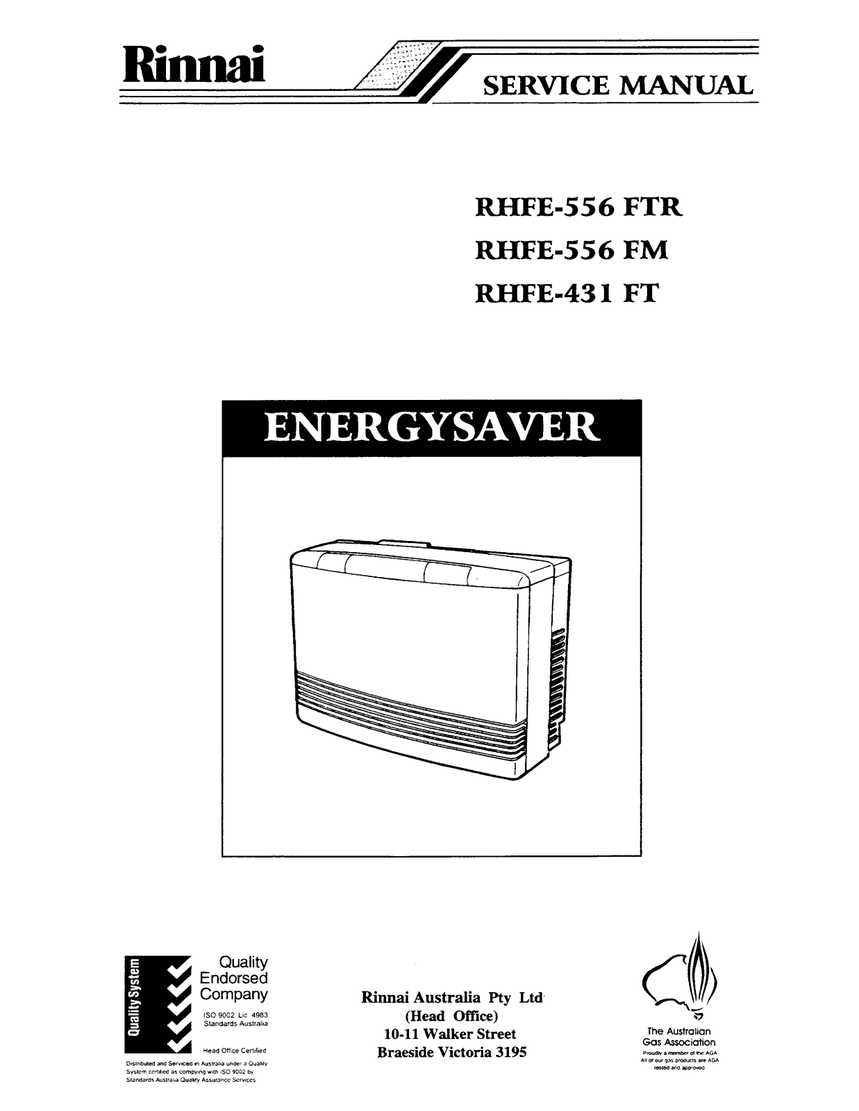 Rinnai 556FTR Service Manual