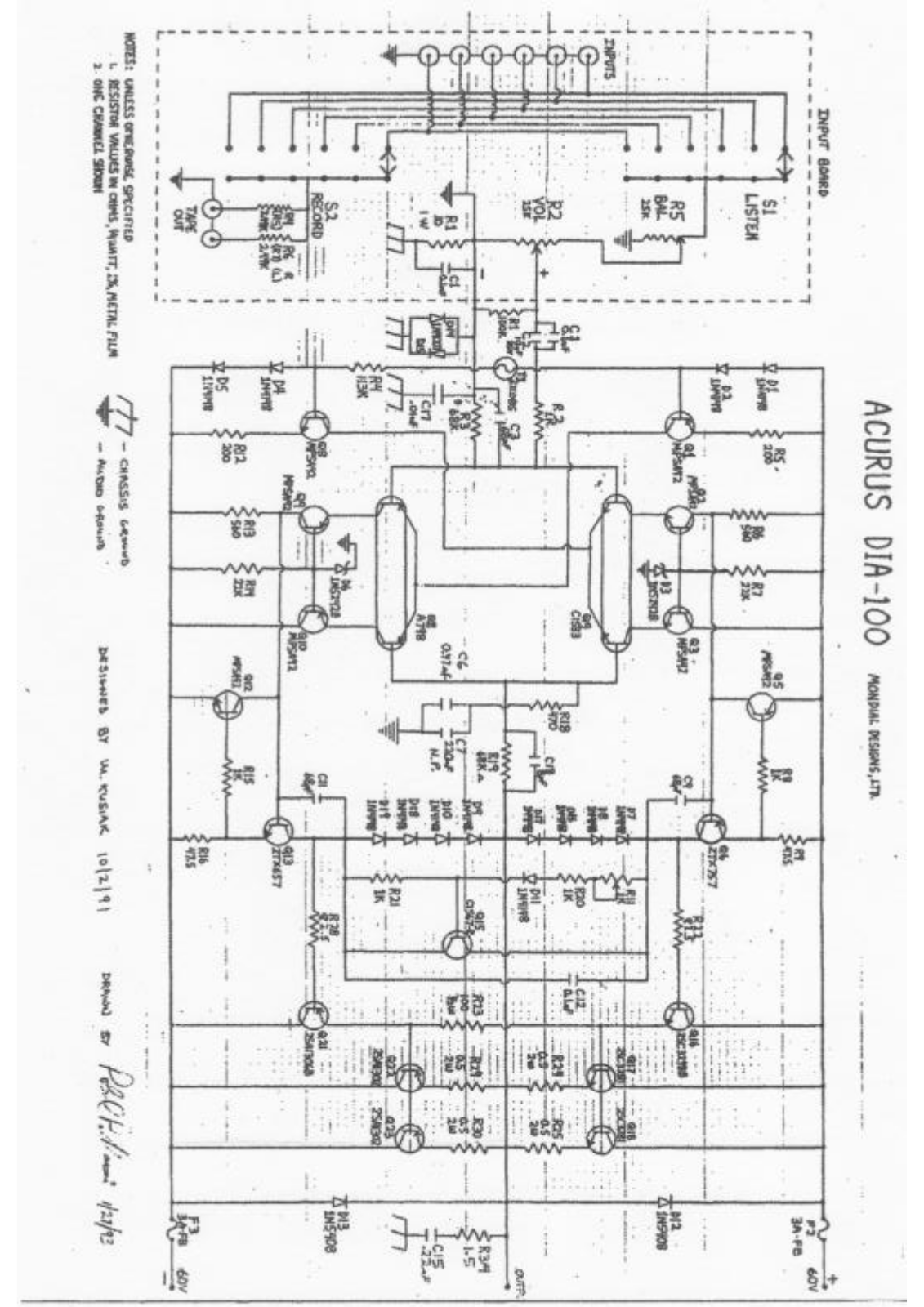 Acurus Acurus-DIA100-int-sch Schematic - ManualMachine.com