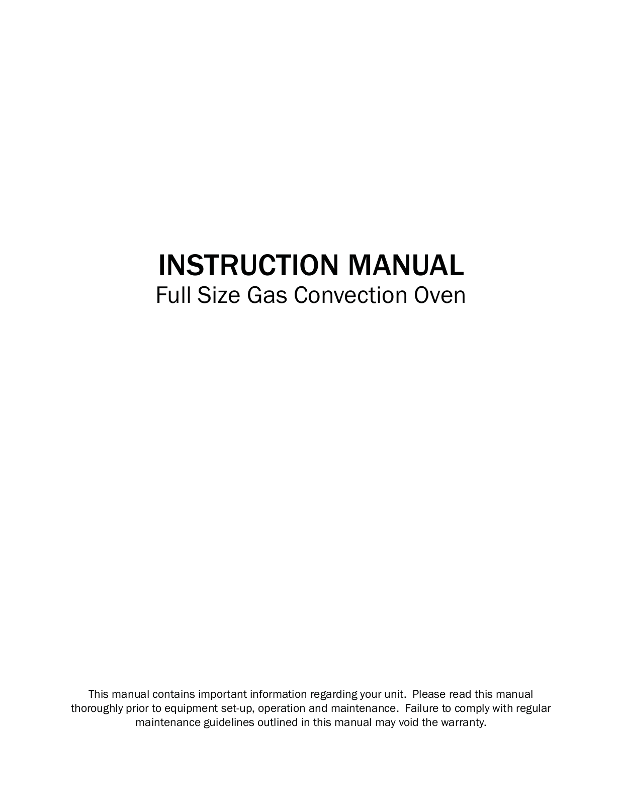 Adcraft BDCOF-54-NG Installation  Manual