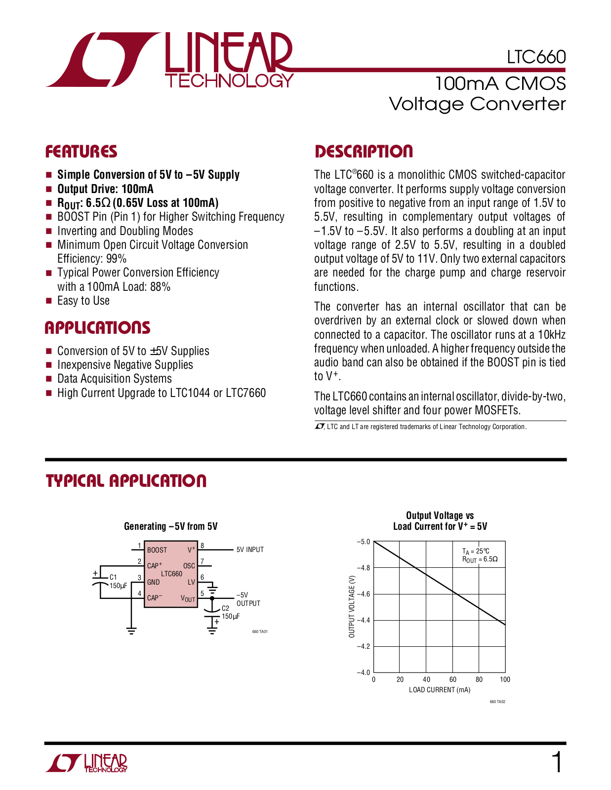 Linear Technology LTC660 Datasheet