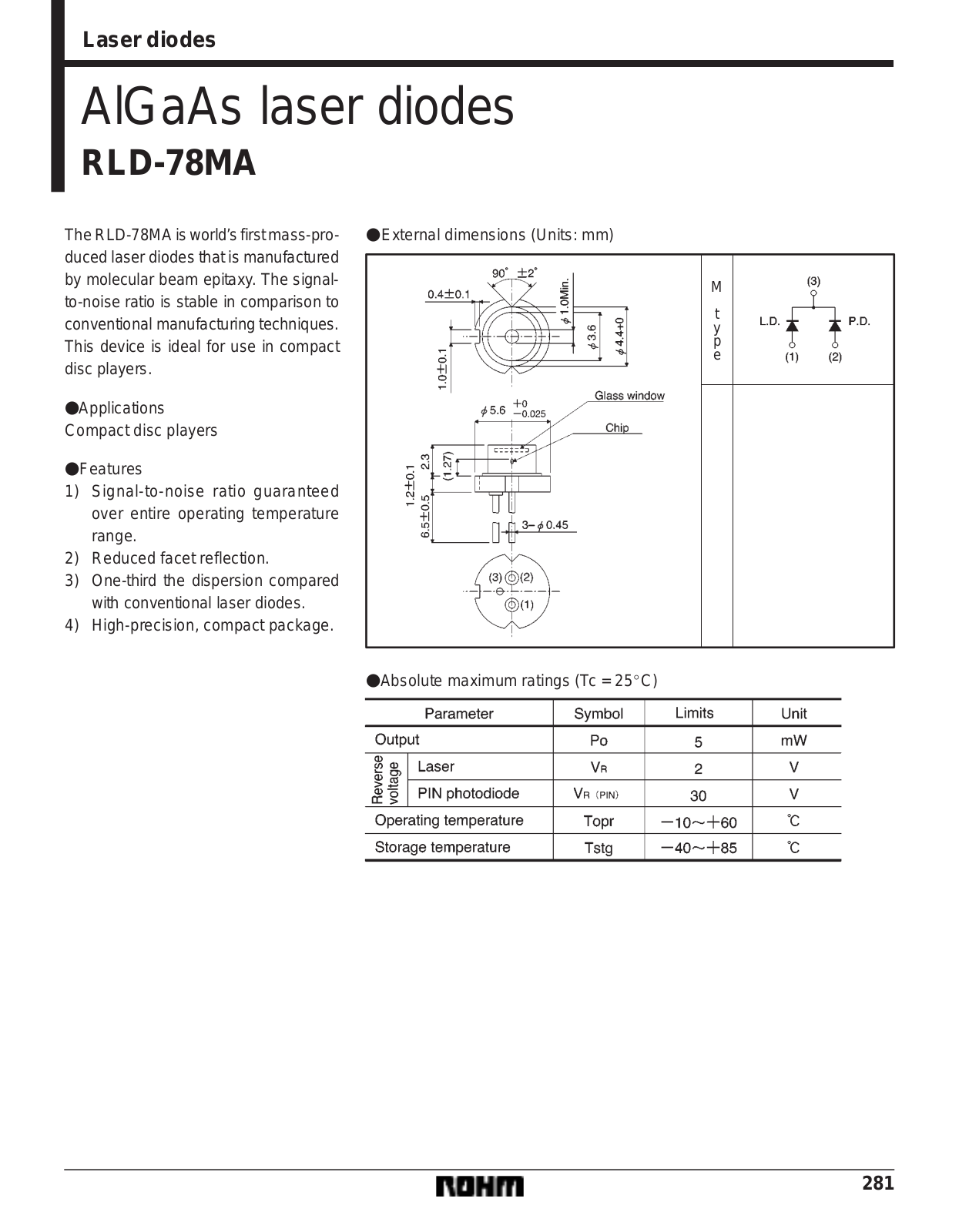 ROHM RLD-78MA Datasheet