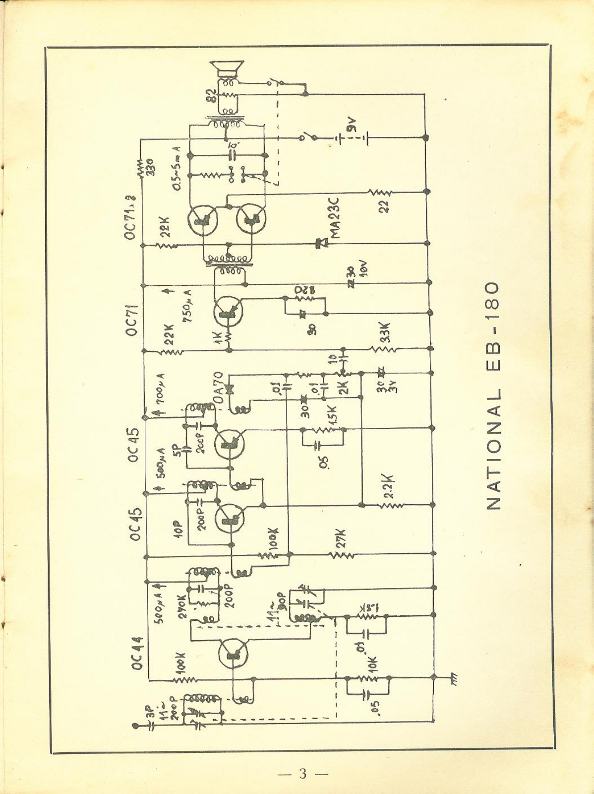 National EB-180 Schematic