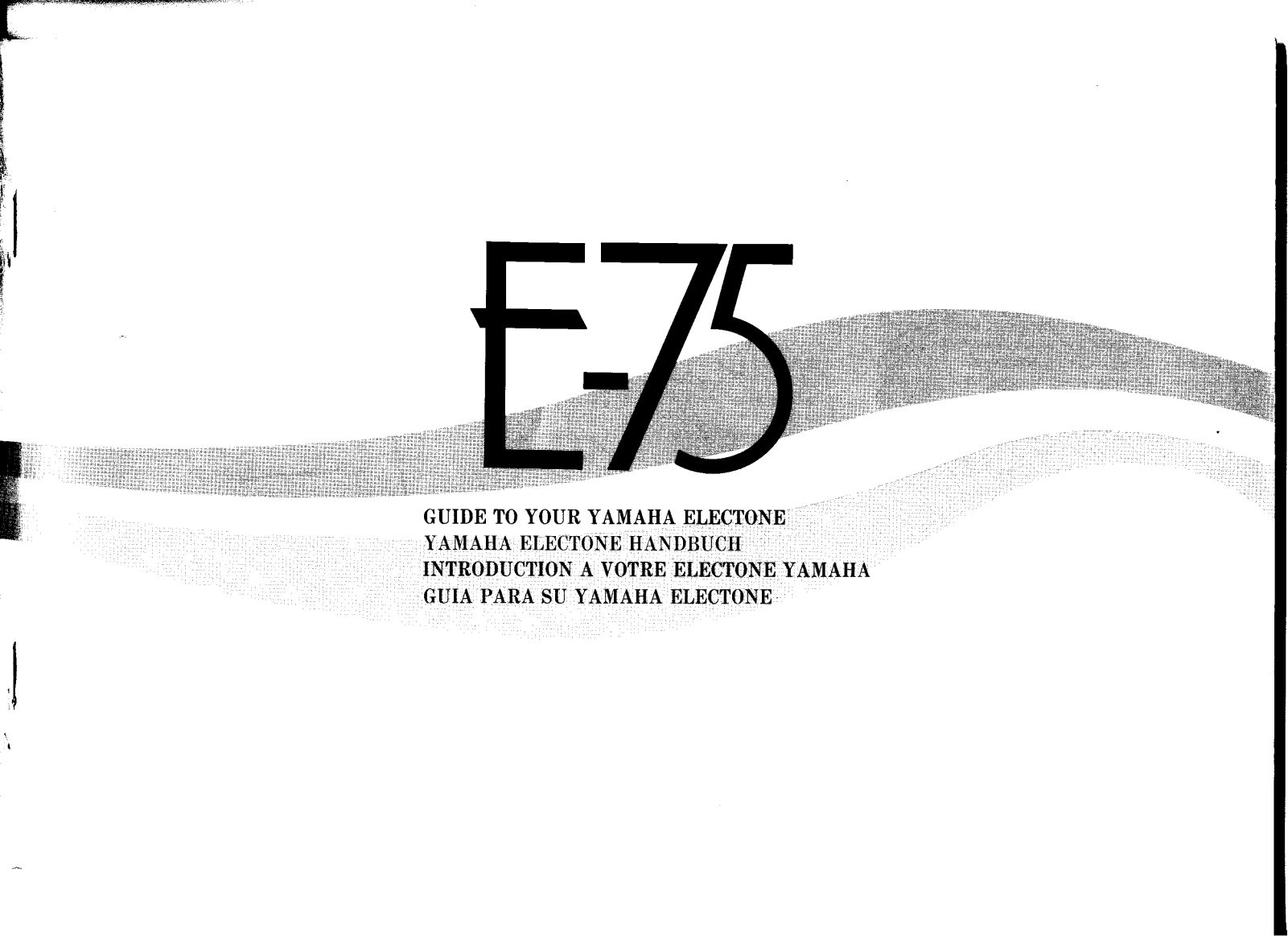 Yamaha E75E User Manual