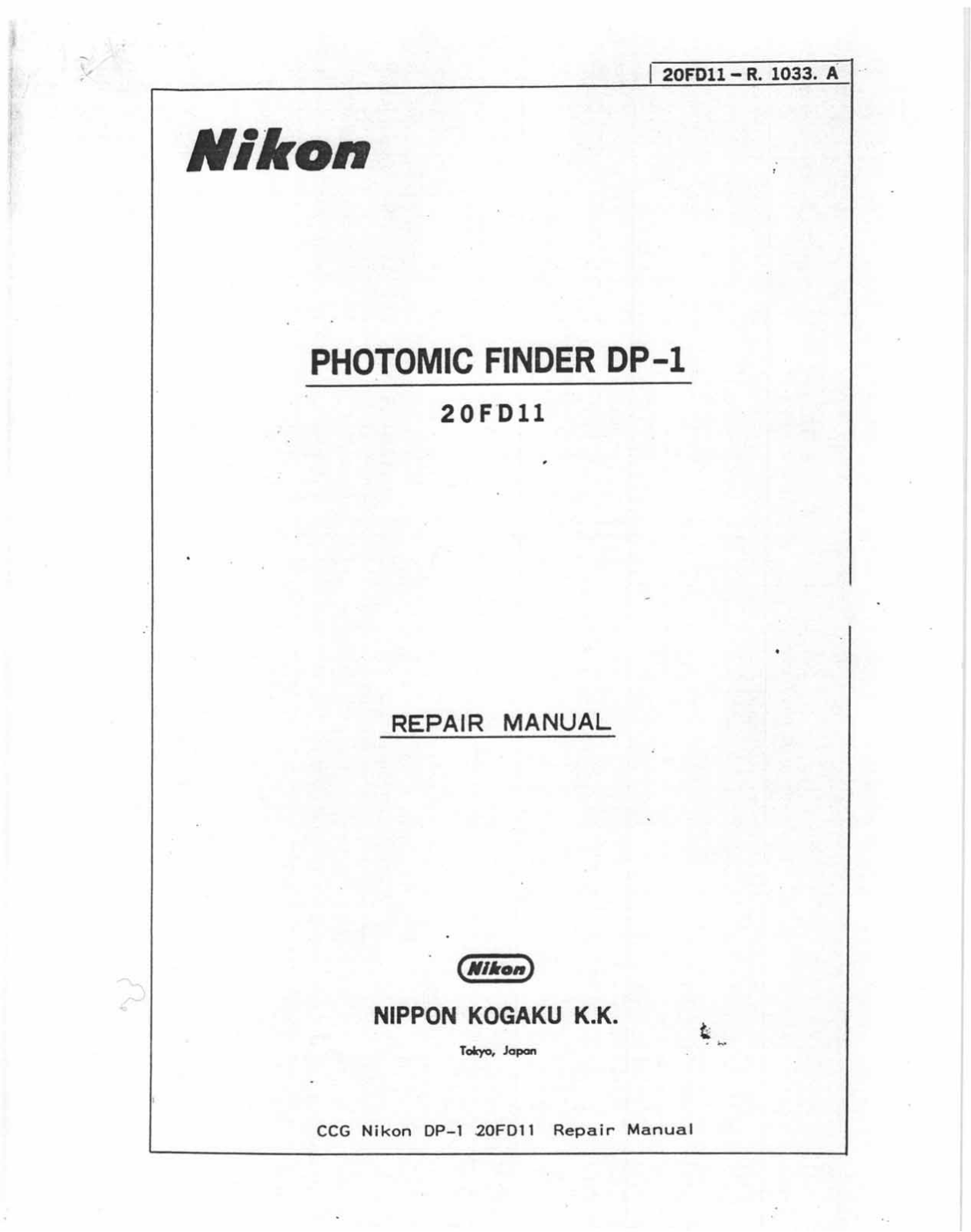 Nikon Photomic Finder DP-1 Photomic Finder DP-1