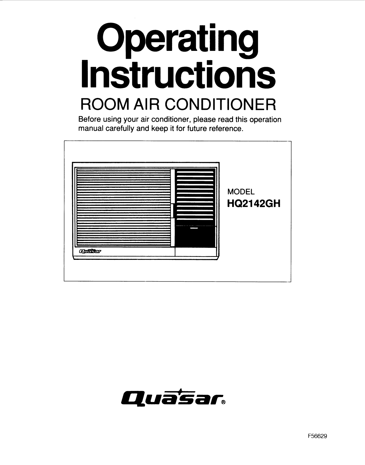 Panasonic hq-2142gh Operation Manual