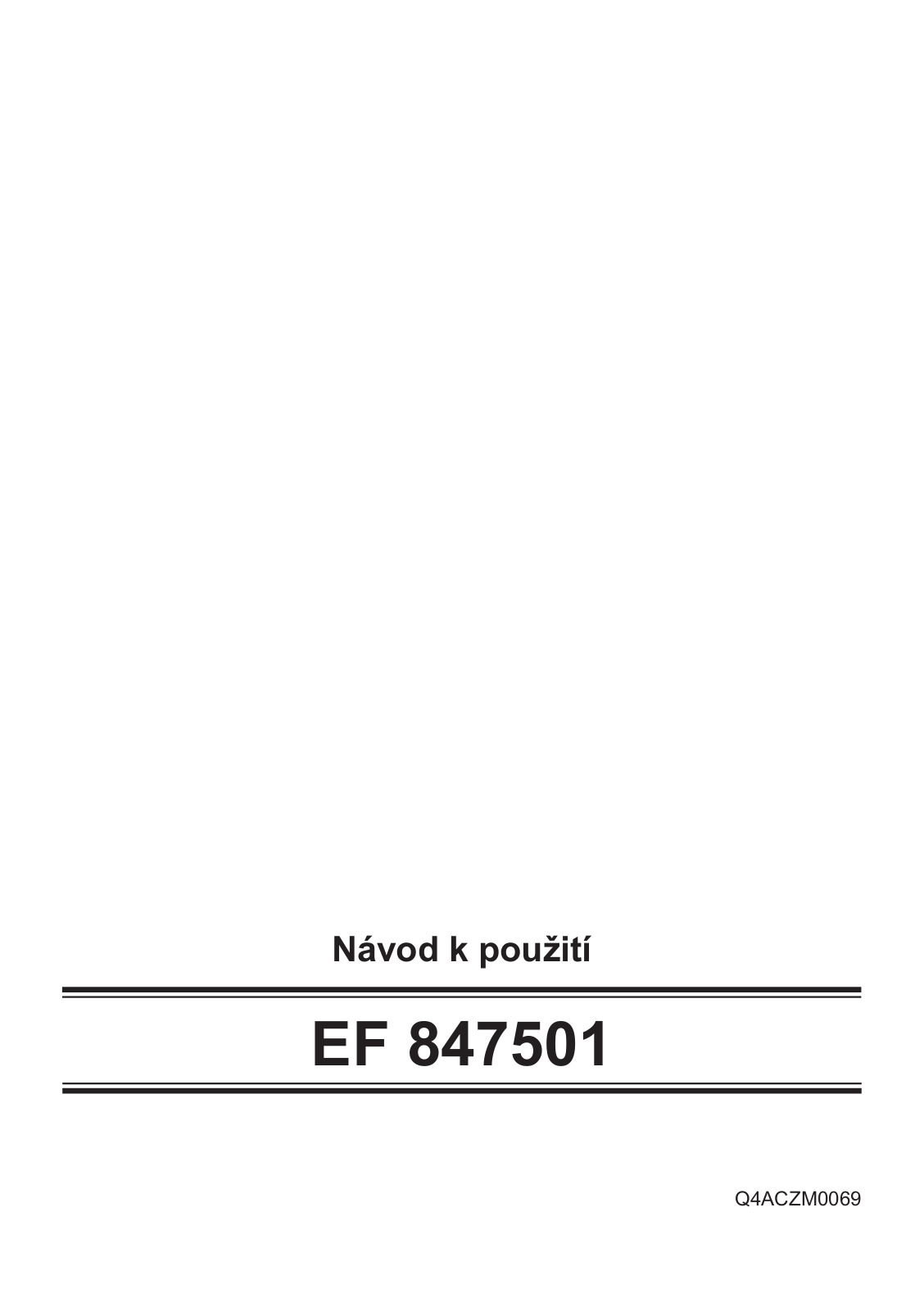 Siemens EF 847501 User Manual