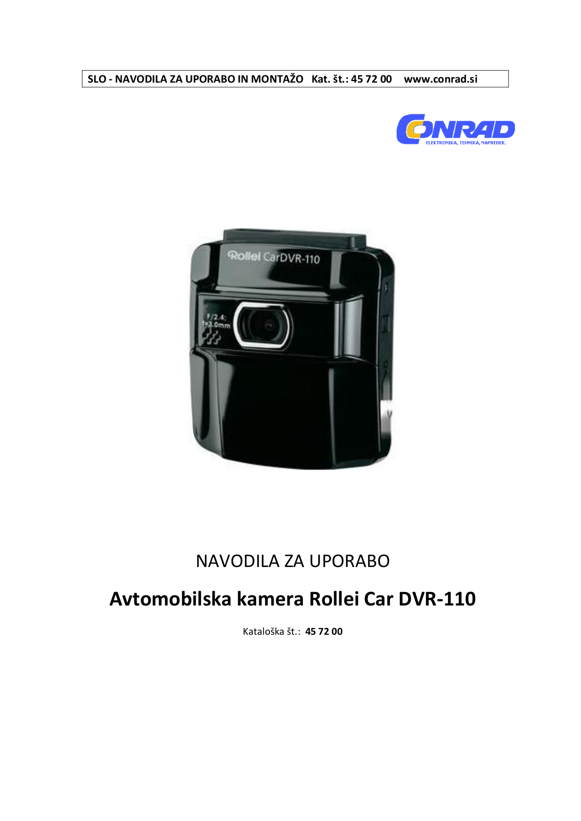 Rollei CarDVR-110 User Guide