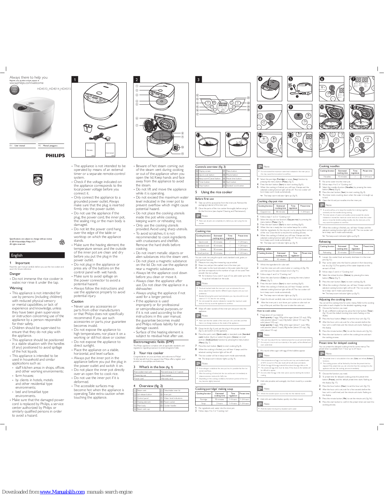 Philips HD4513, HD4514, HD4515 User Manual