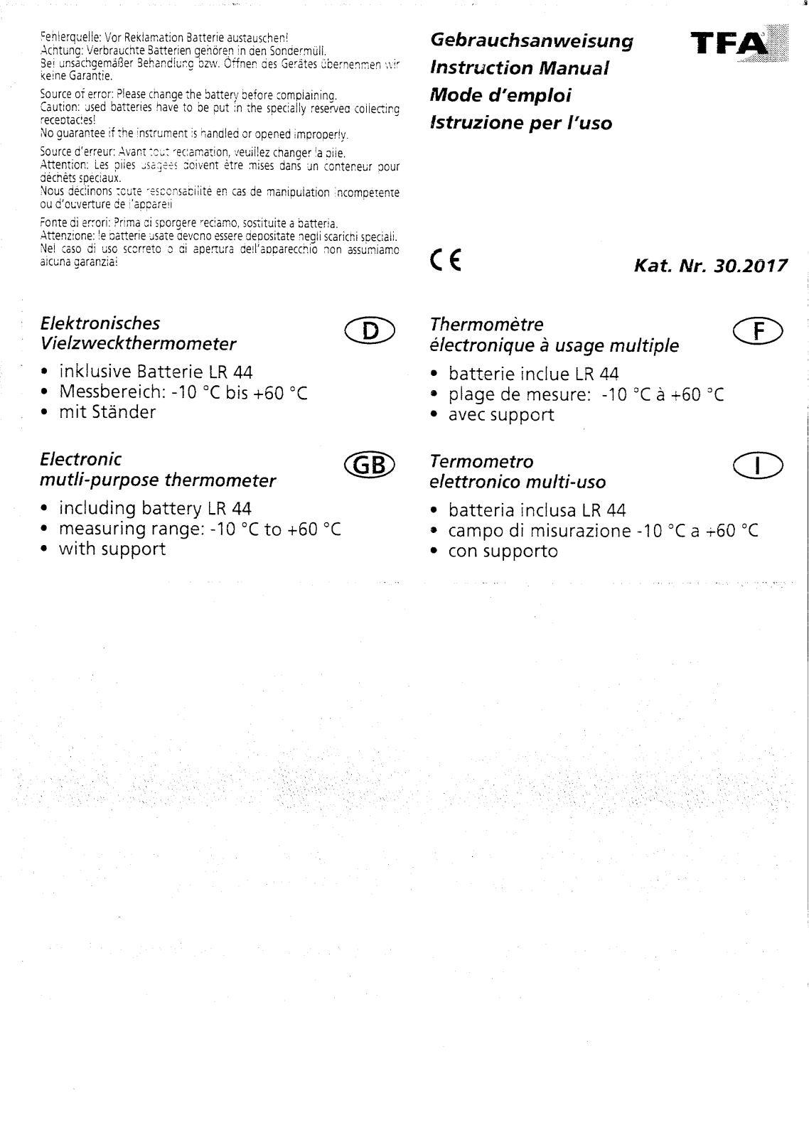 TFA 30.2017 User guide