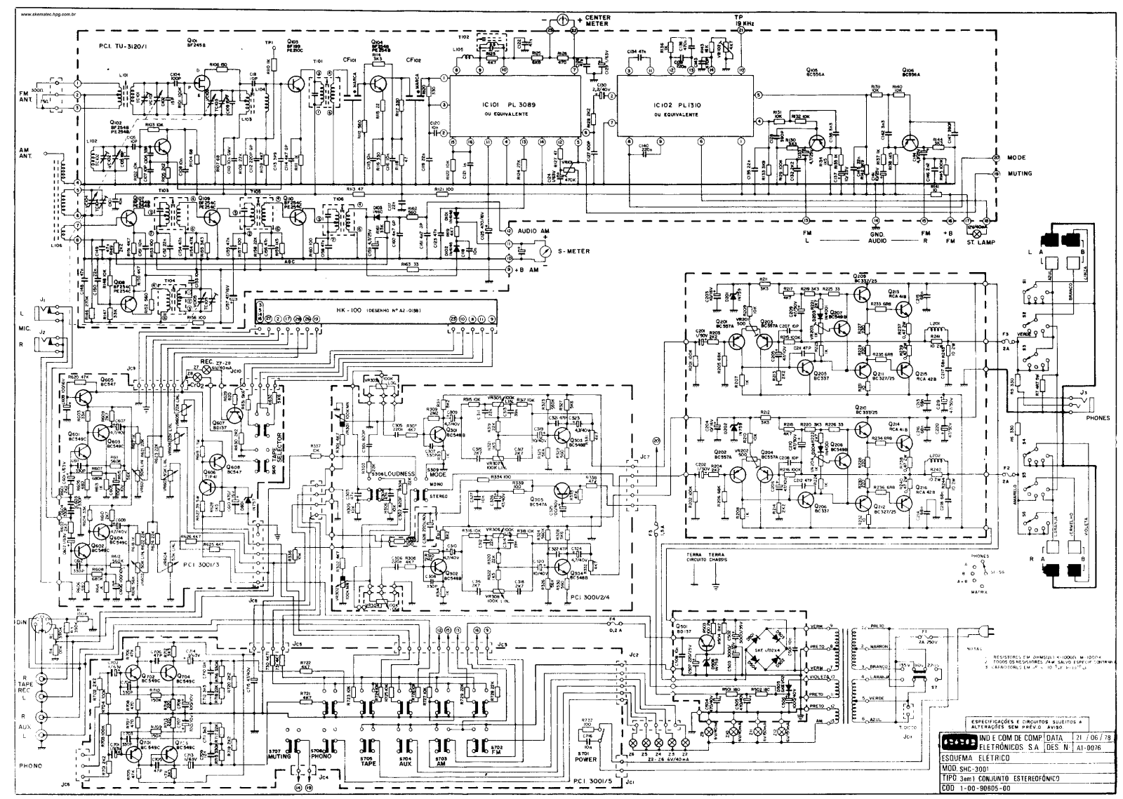 CCE SHC3001 Schematic