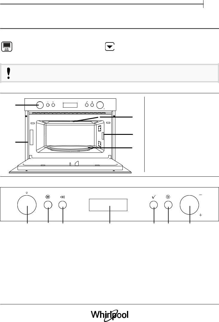 WHIRLPOOL AMW 804/IX Daily Reference Guide