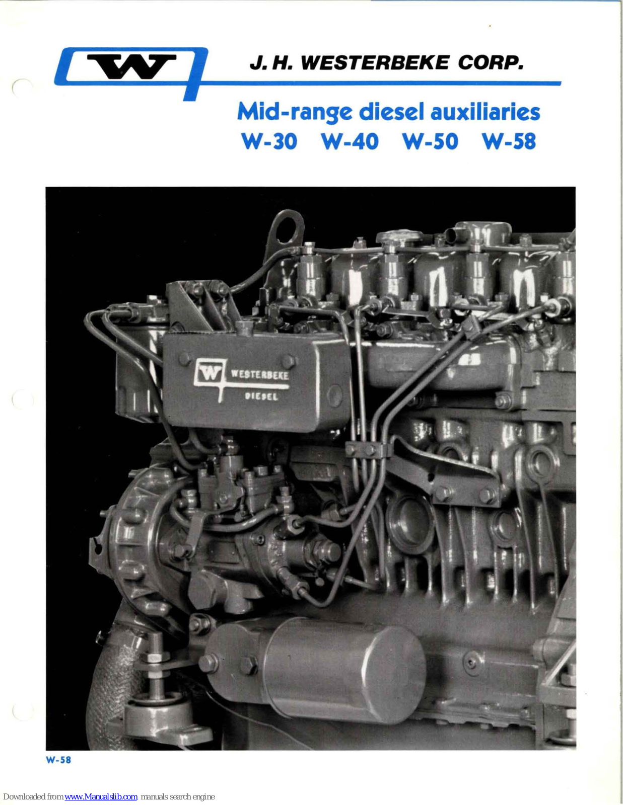 Westerbeke W-30, W-40, W-50, W-58 Information Sheet - ManualMachine.com