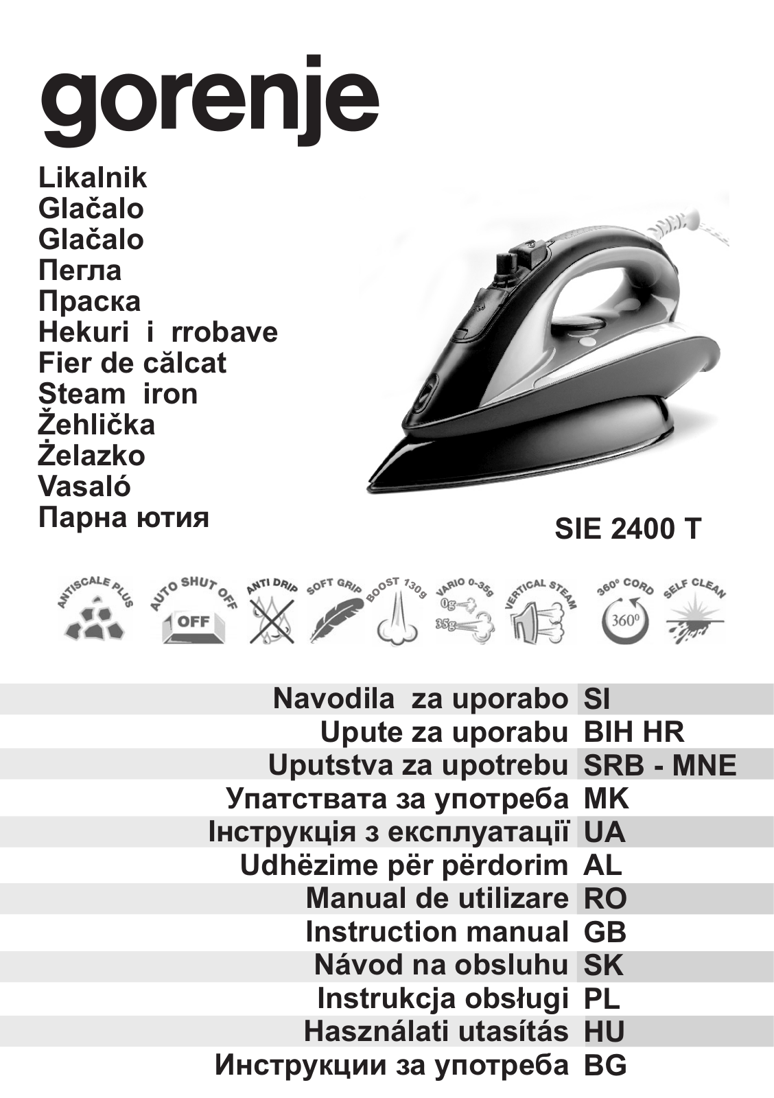 Gorenje SIE2400T User Manual