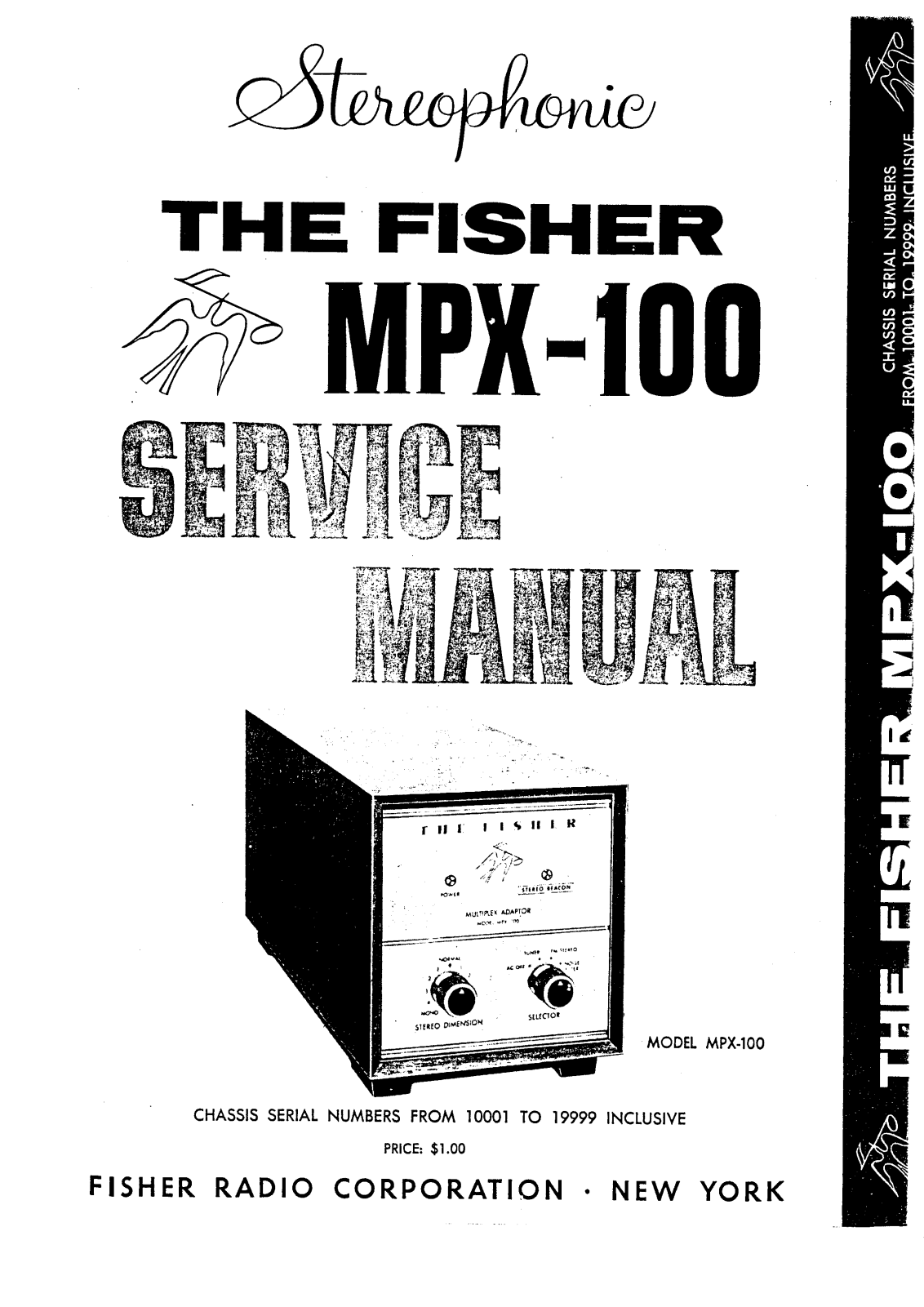 Fisher MPX-100 Service manual
