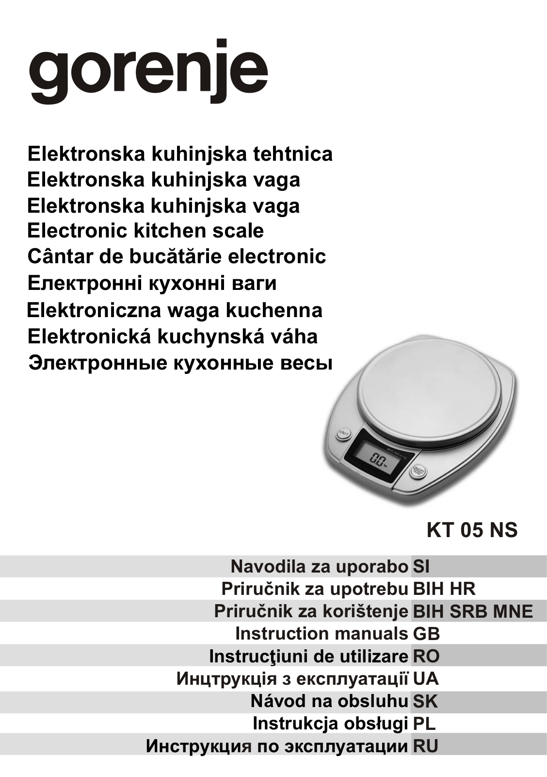 Gorenje KT05NS User Manual