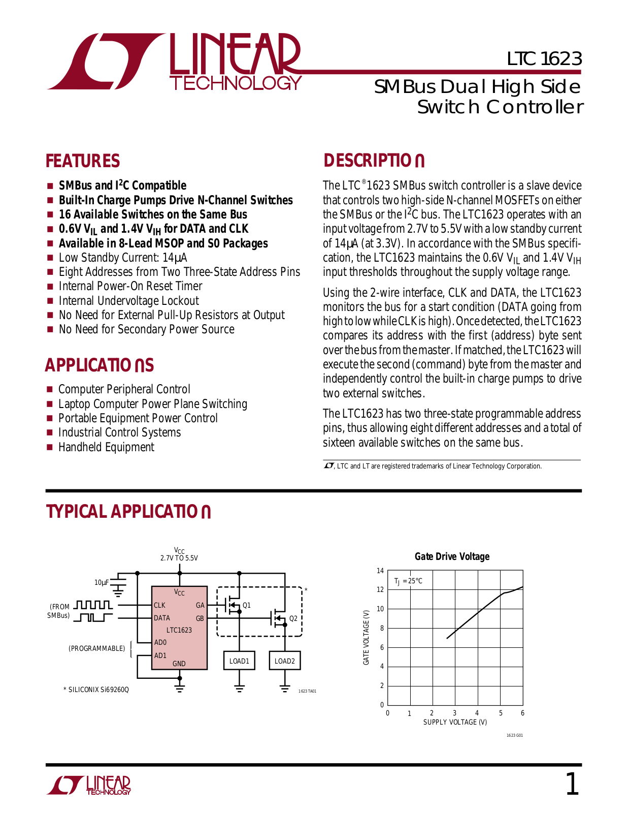 Linear Technology LTC1623 Datasheet