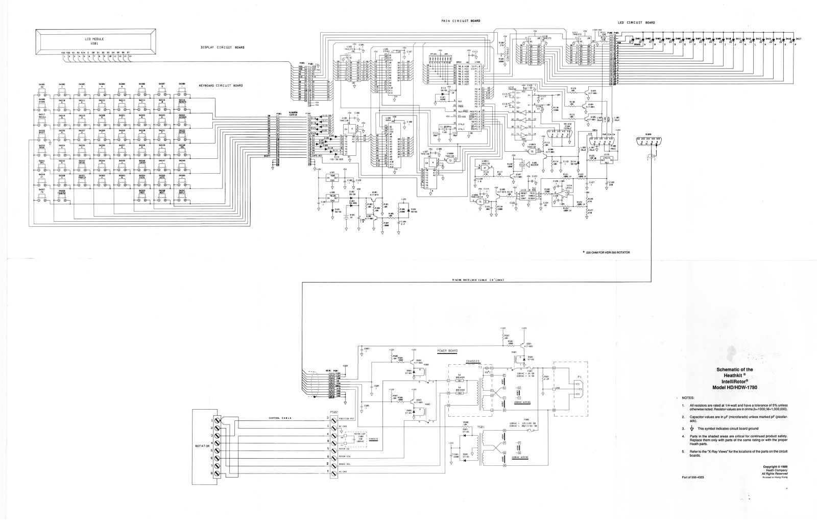 Heath Company HD-1780, HDW-1780 Schematic