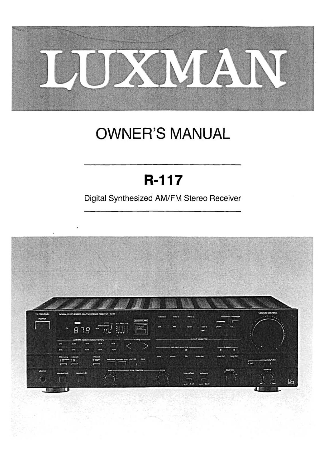 Luxman R-117 Owners Manual