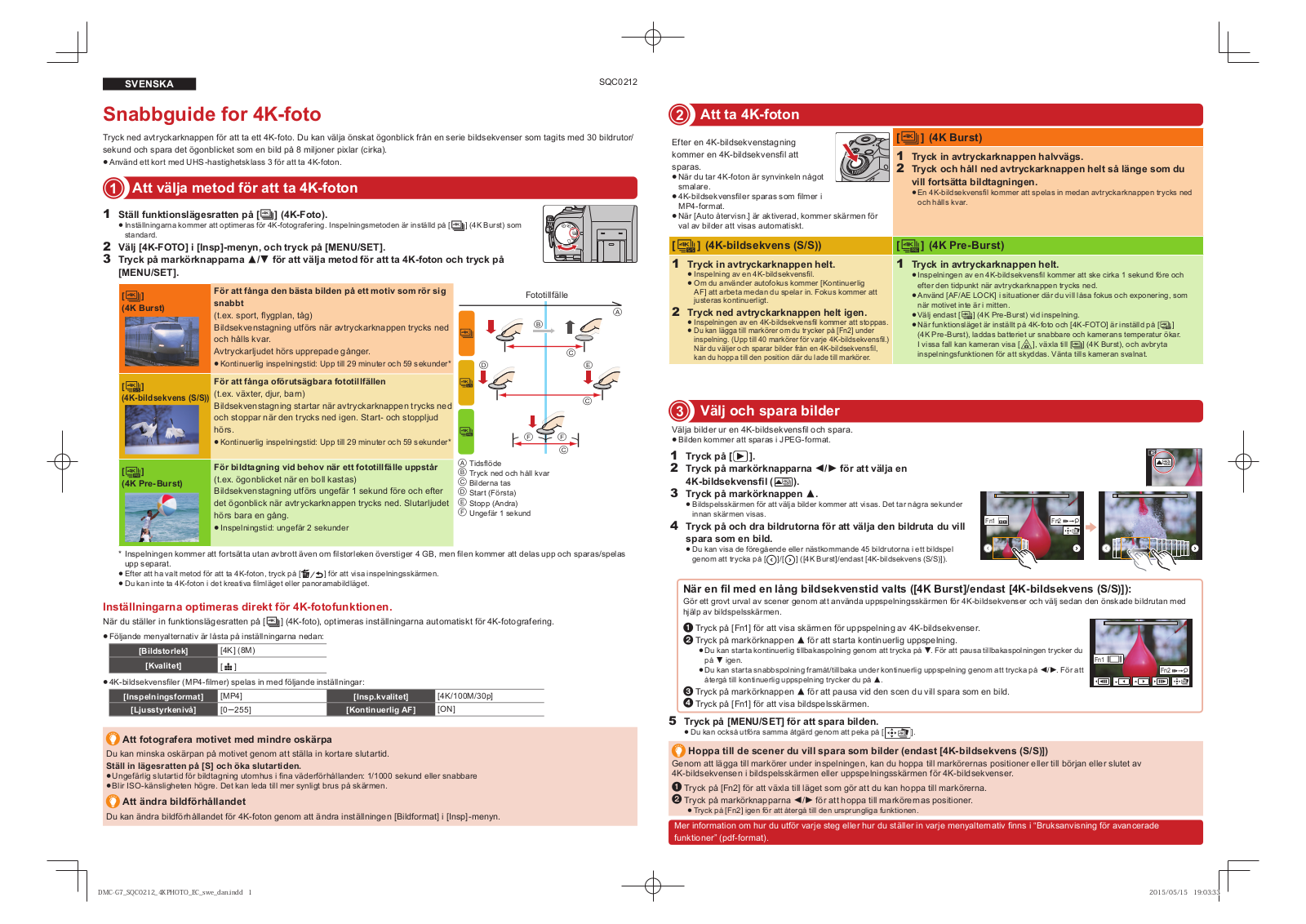 Panasonic SQC0212 Quick start guide