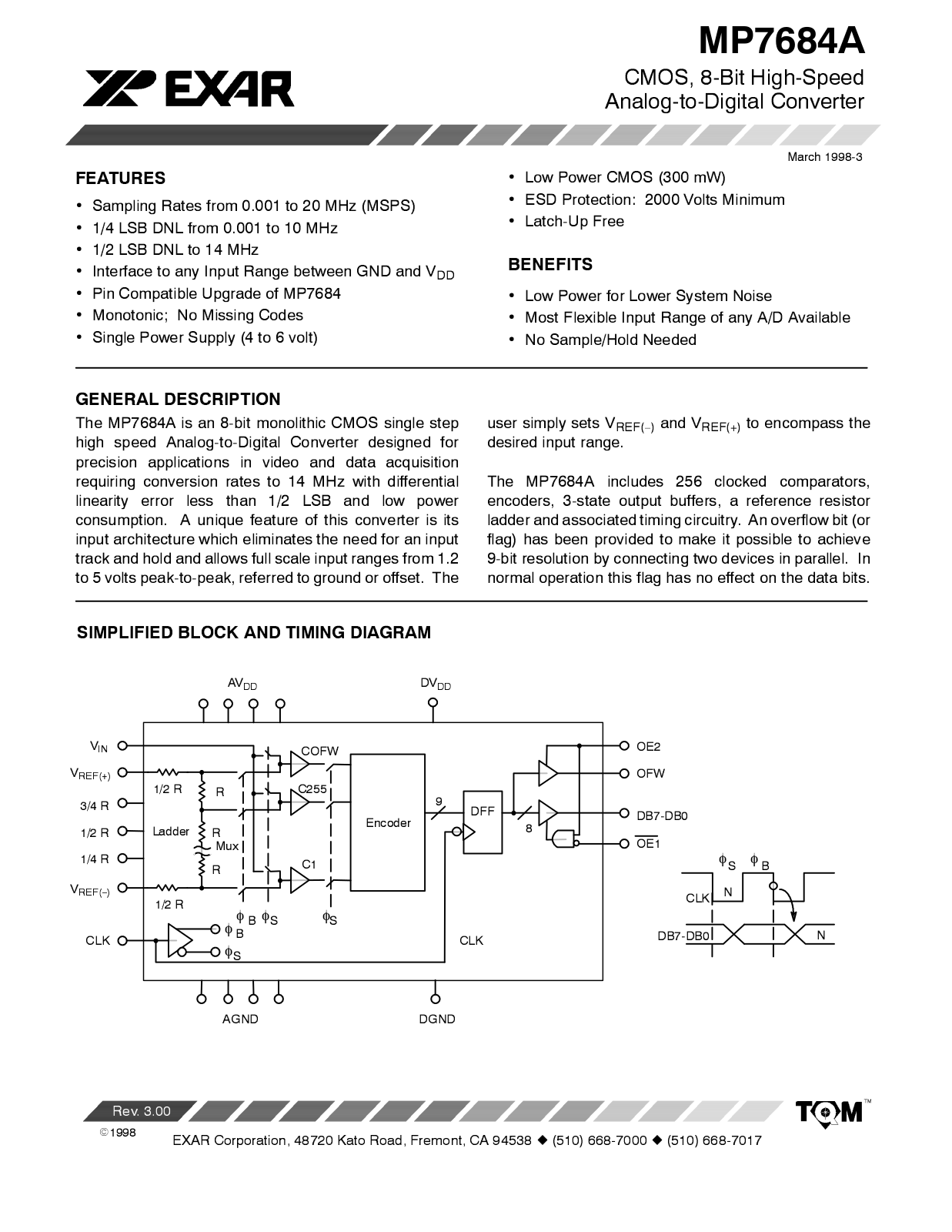 EXAR MP7684A Service Manual