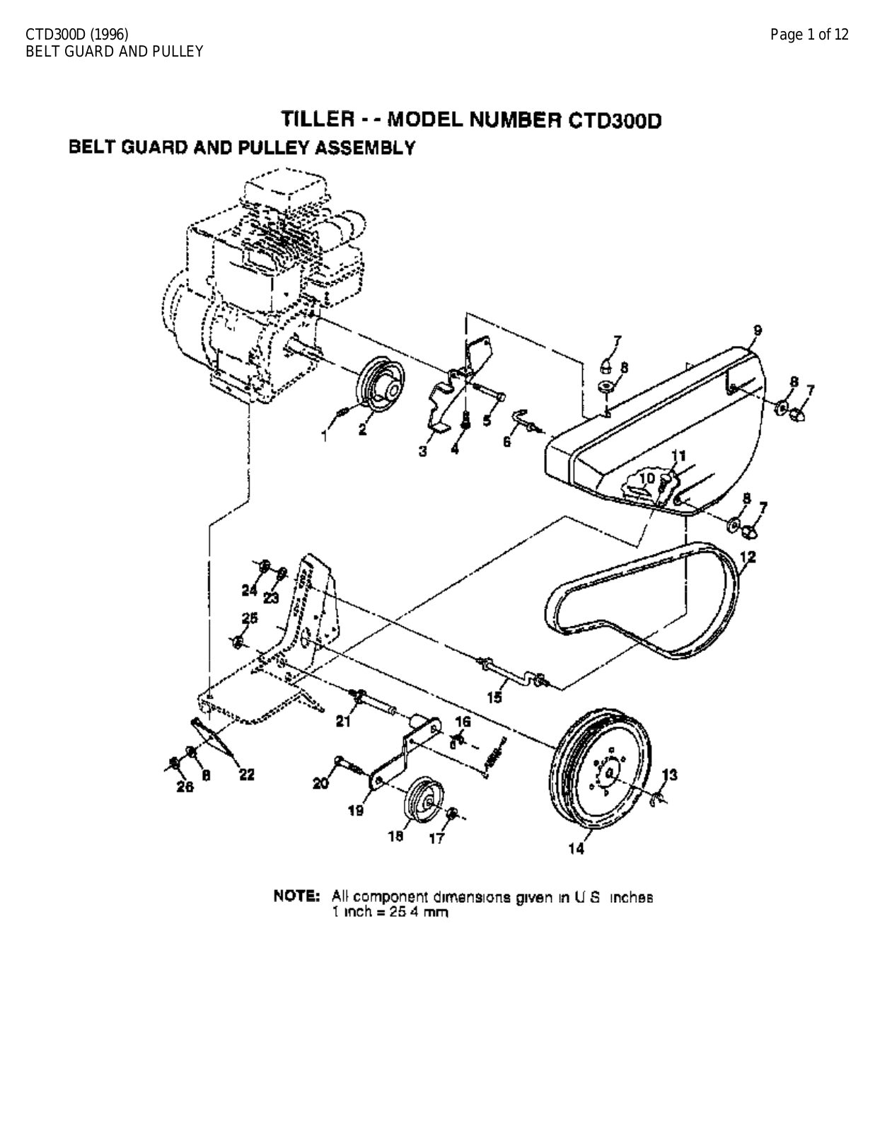 AYP CTD300D Parts List