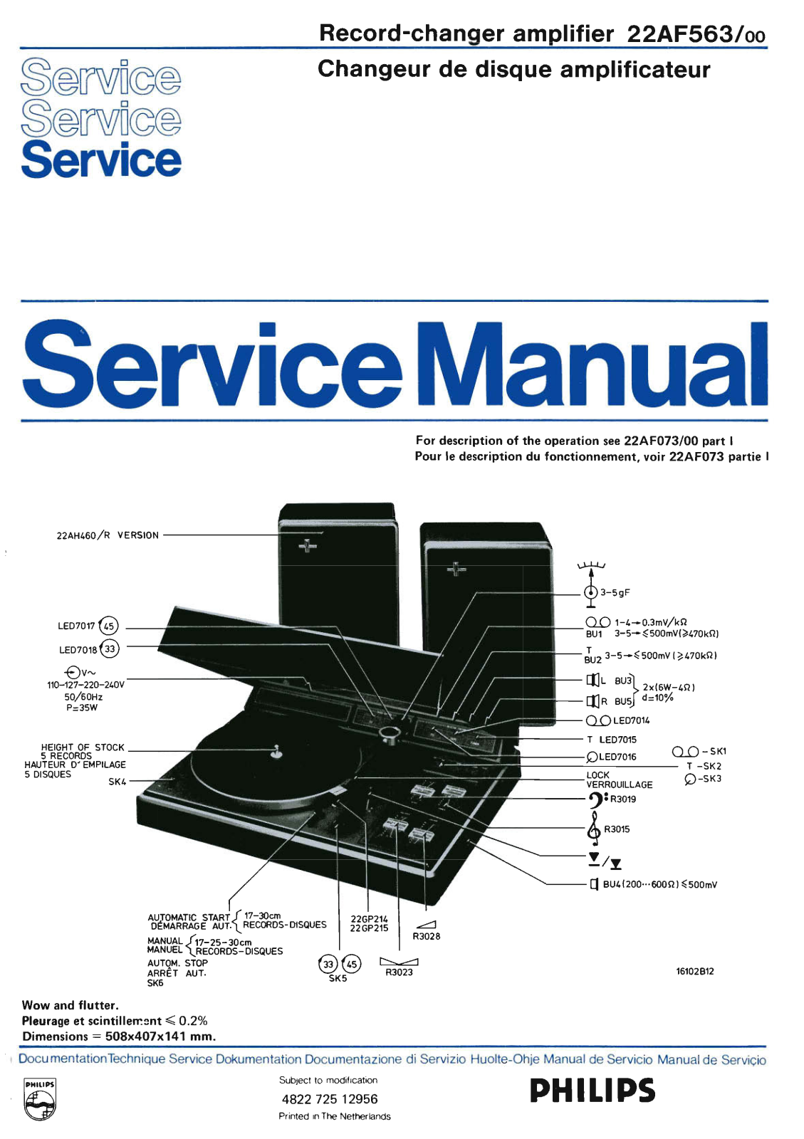 Philips 22AF563 Schematic