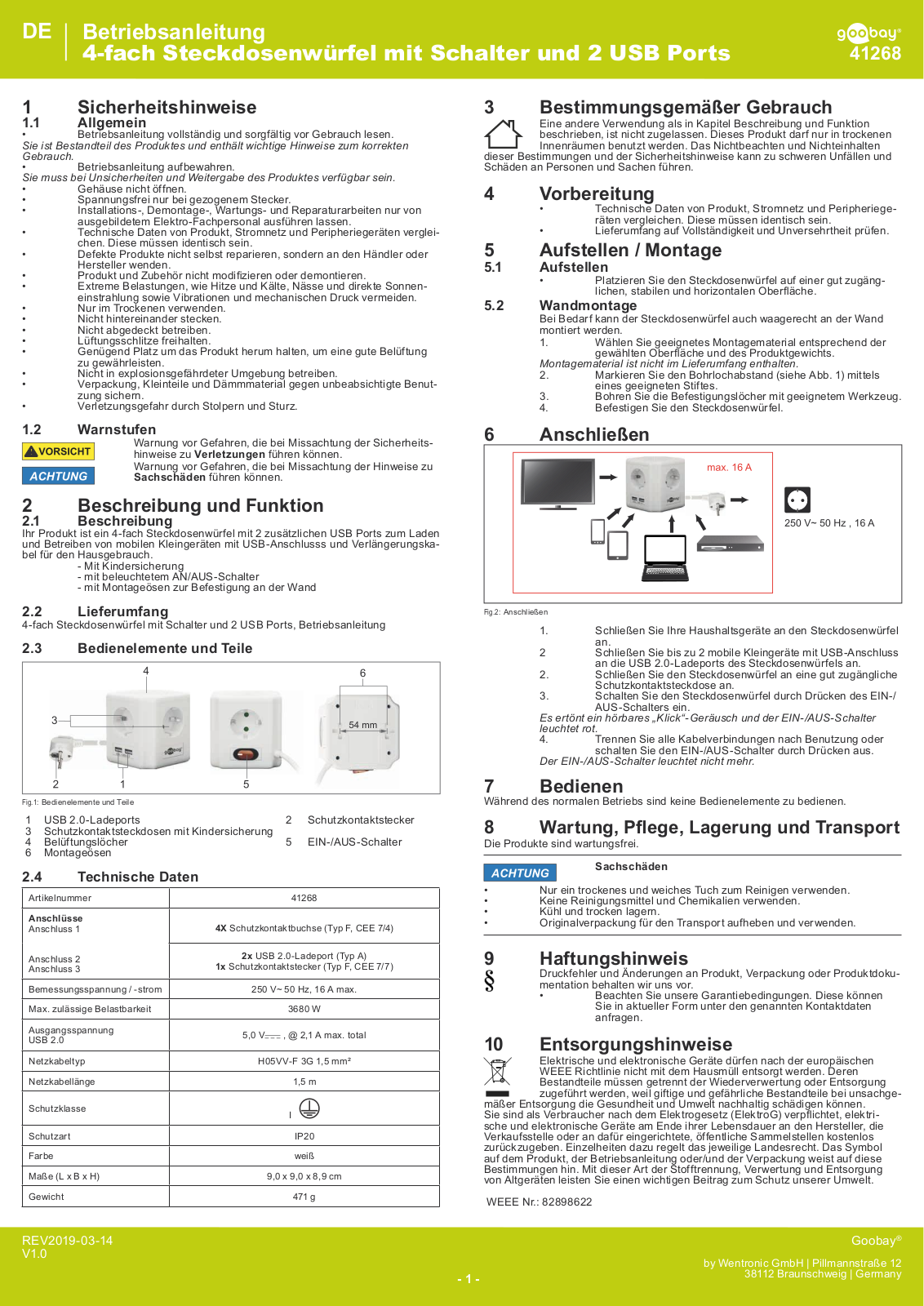 GOOBAY 41268 Instructions - ManualMachine.com