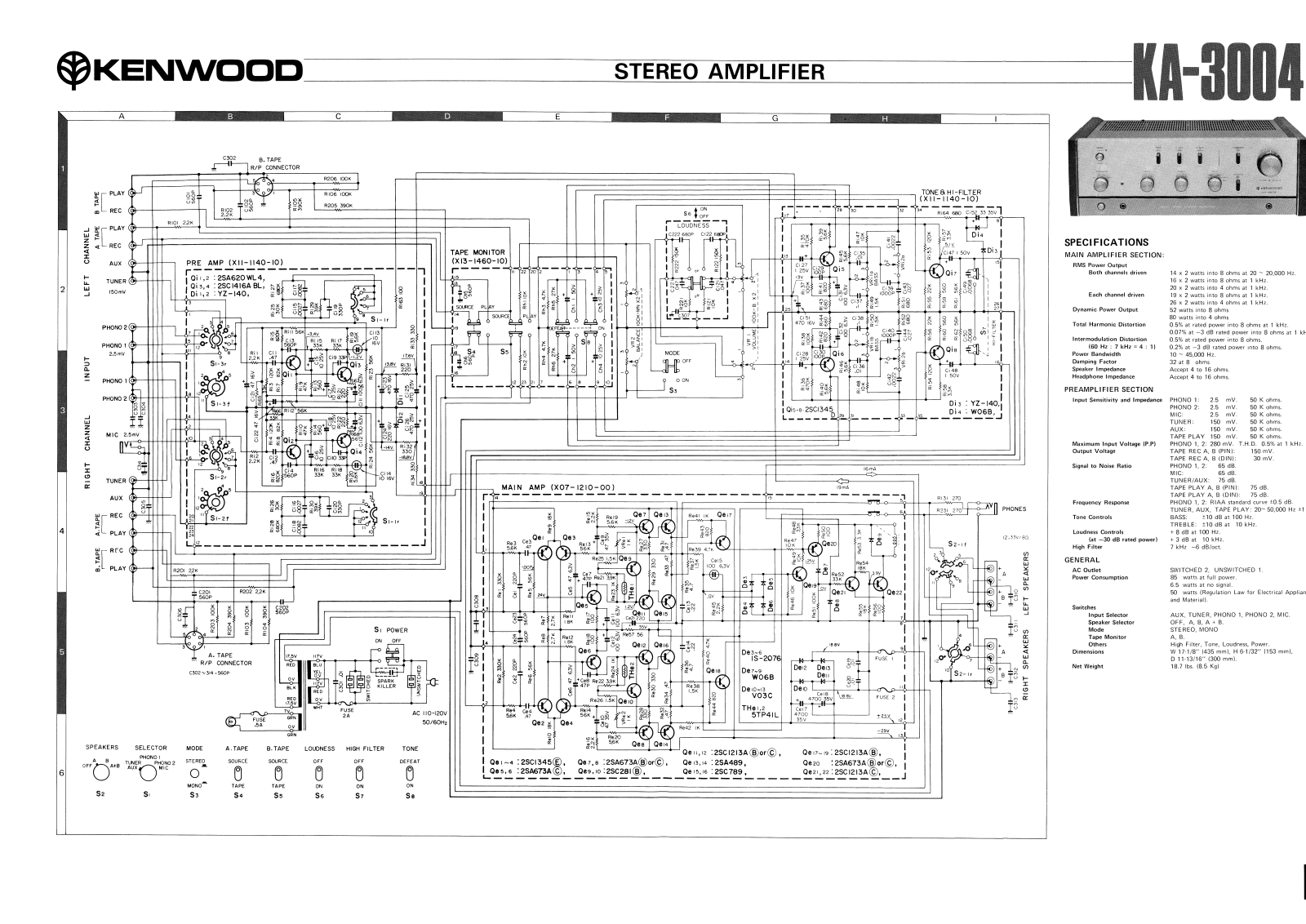 Kenwood KA-3004 Schematic